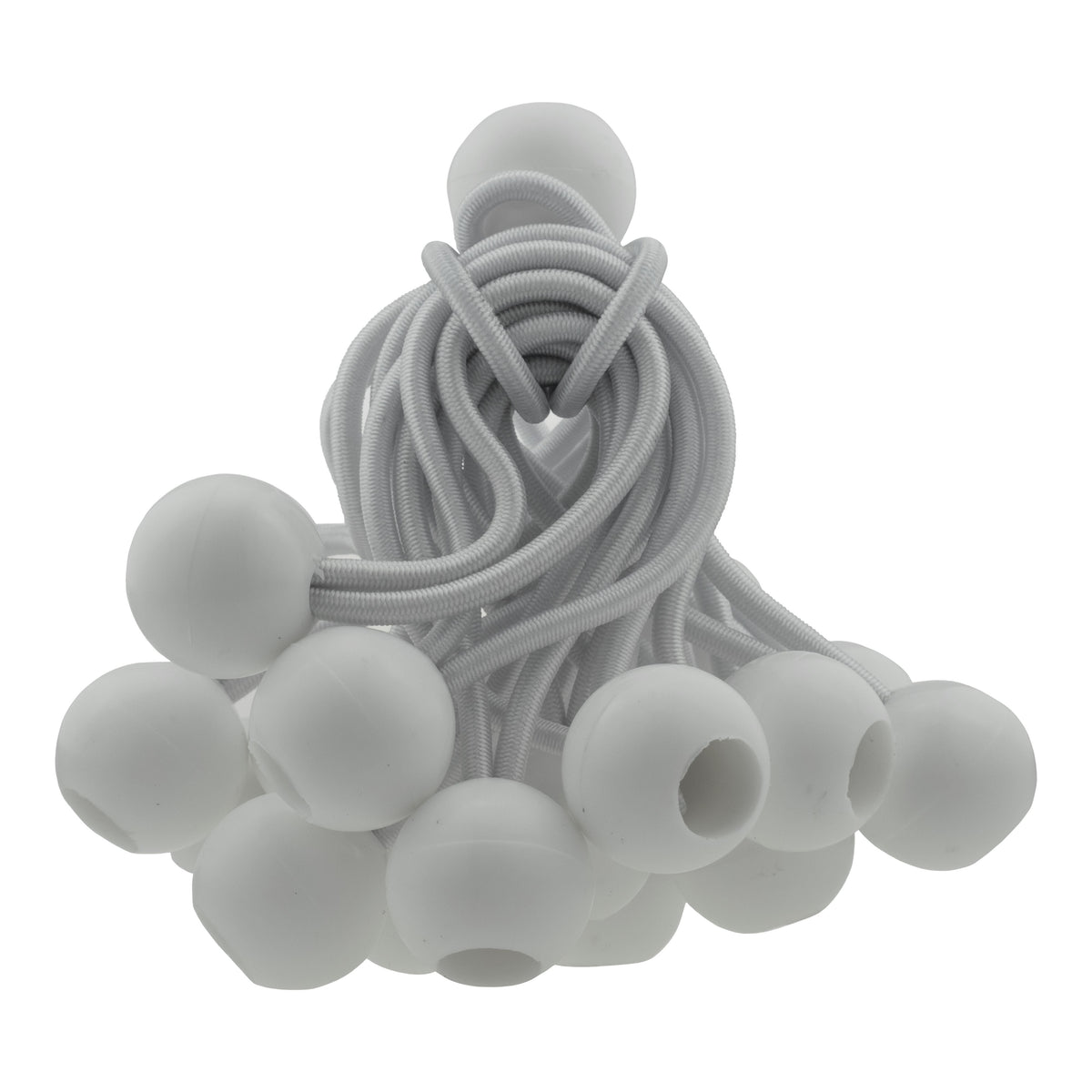 Clear M-Grade Tarpaulin with 20 x 4" Bungee Balls (White)