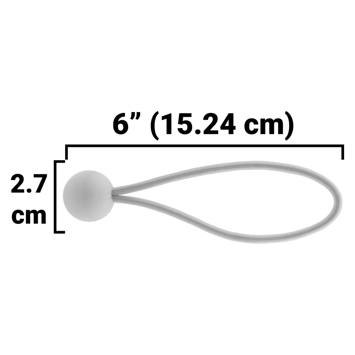 Clear M-Grade Tarpaulin with 20 x 6" Bungee Balls (White)