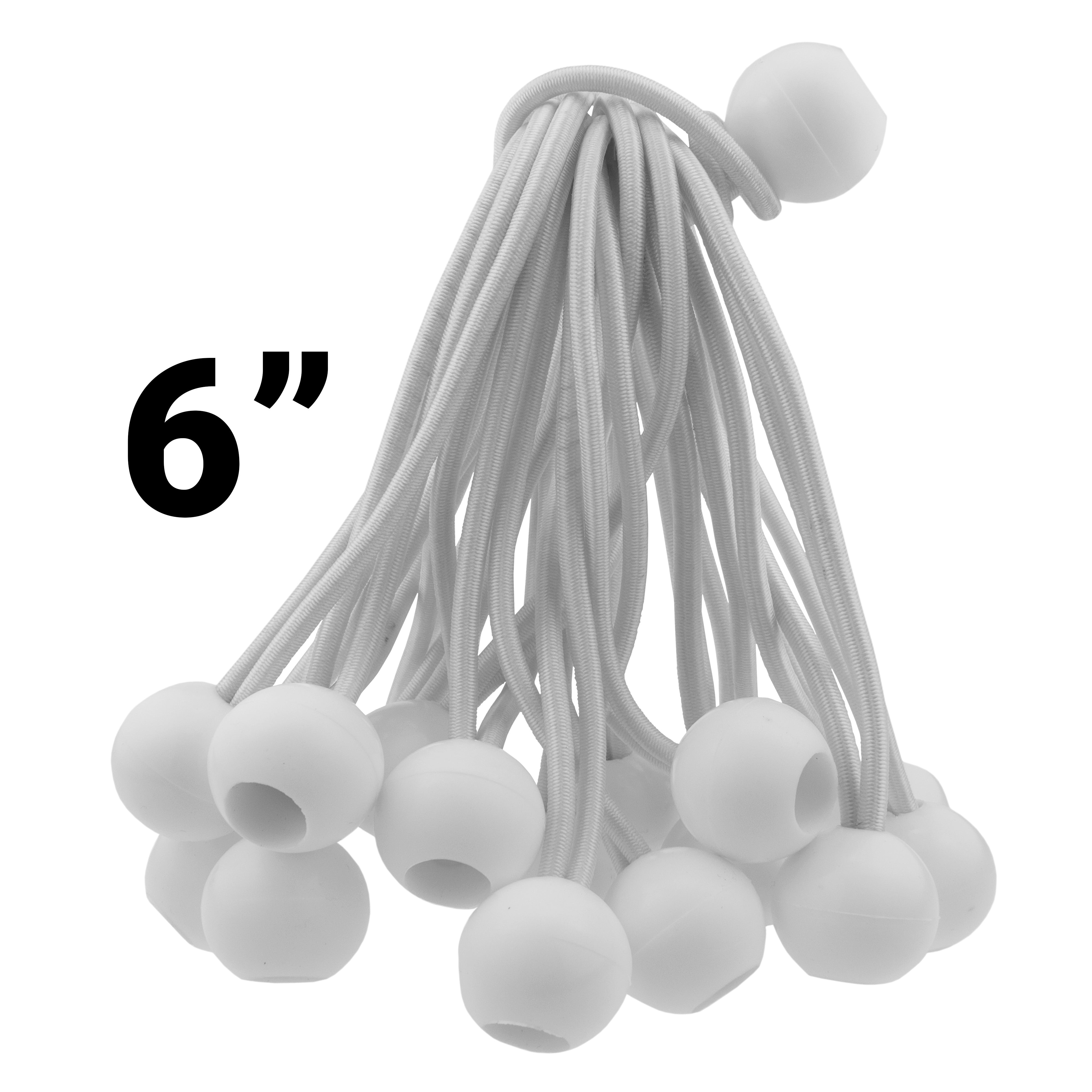 Clear XL-Grade Tarpaulin with 20 x 6" Bungee Balls (White)