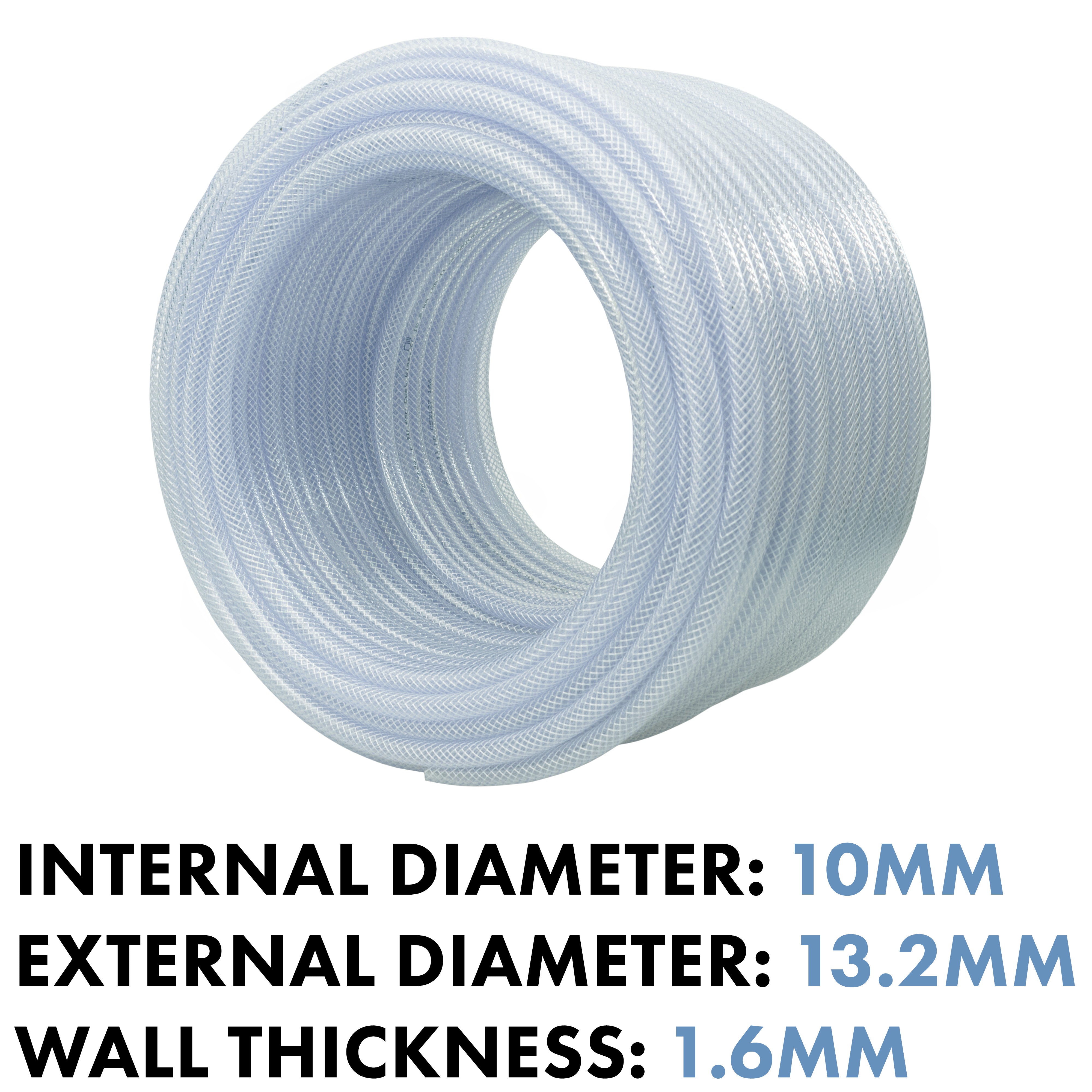 Clear Braided PVC Pipe 10mm*1.6mm