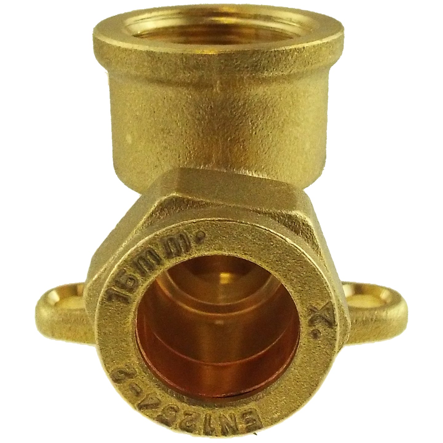 15mm Brass Wall Flange Kit with Simple Lever Tap