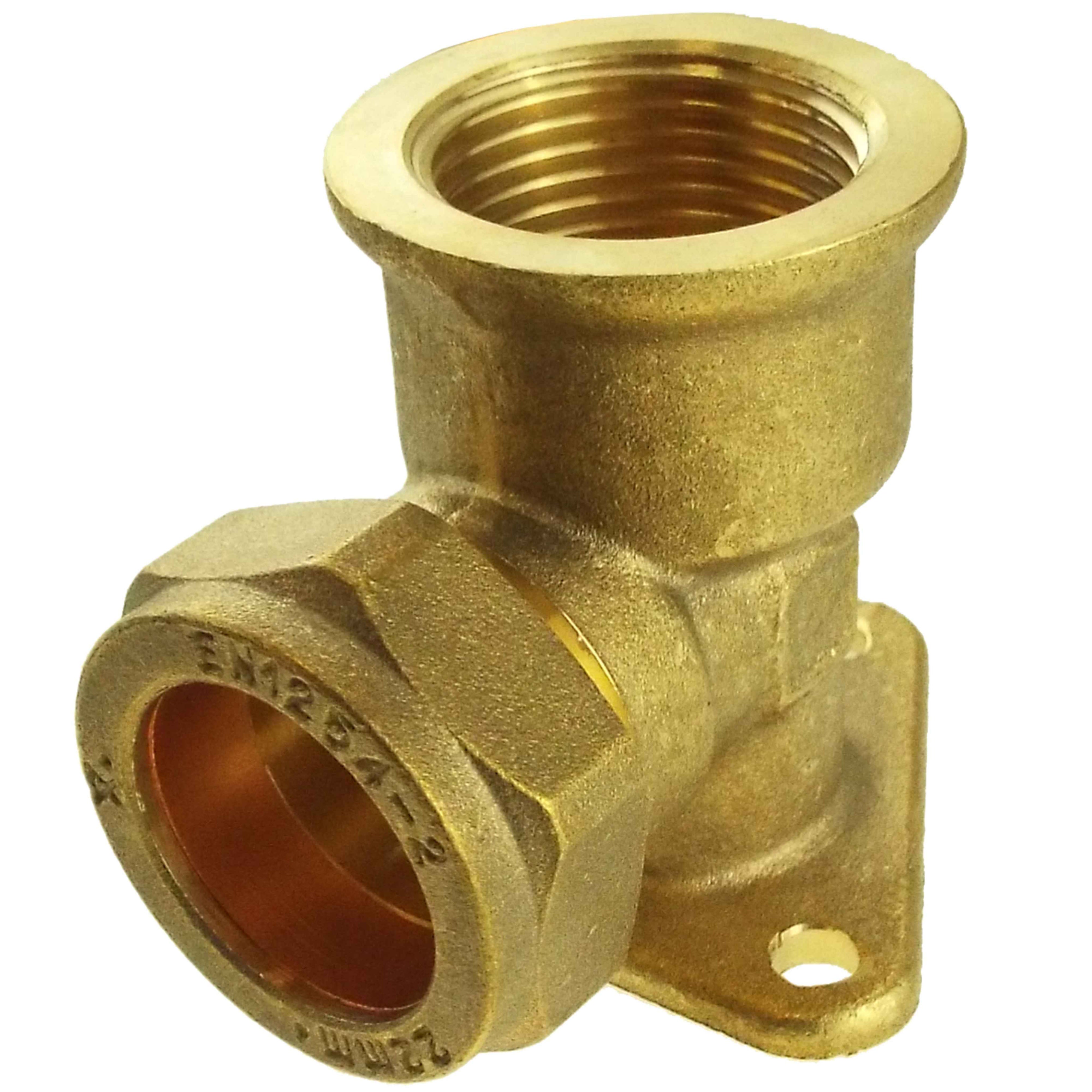 15mm Brass Wall Flange Kit with Simple Lever Tap