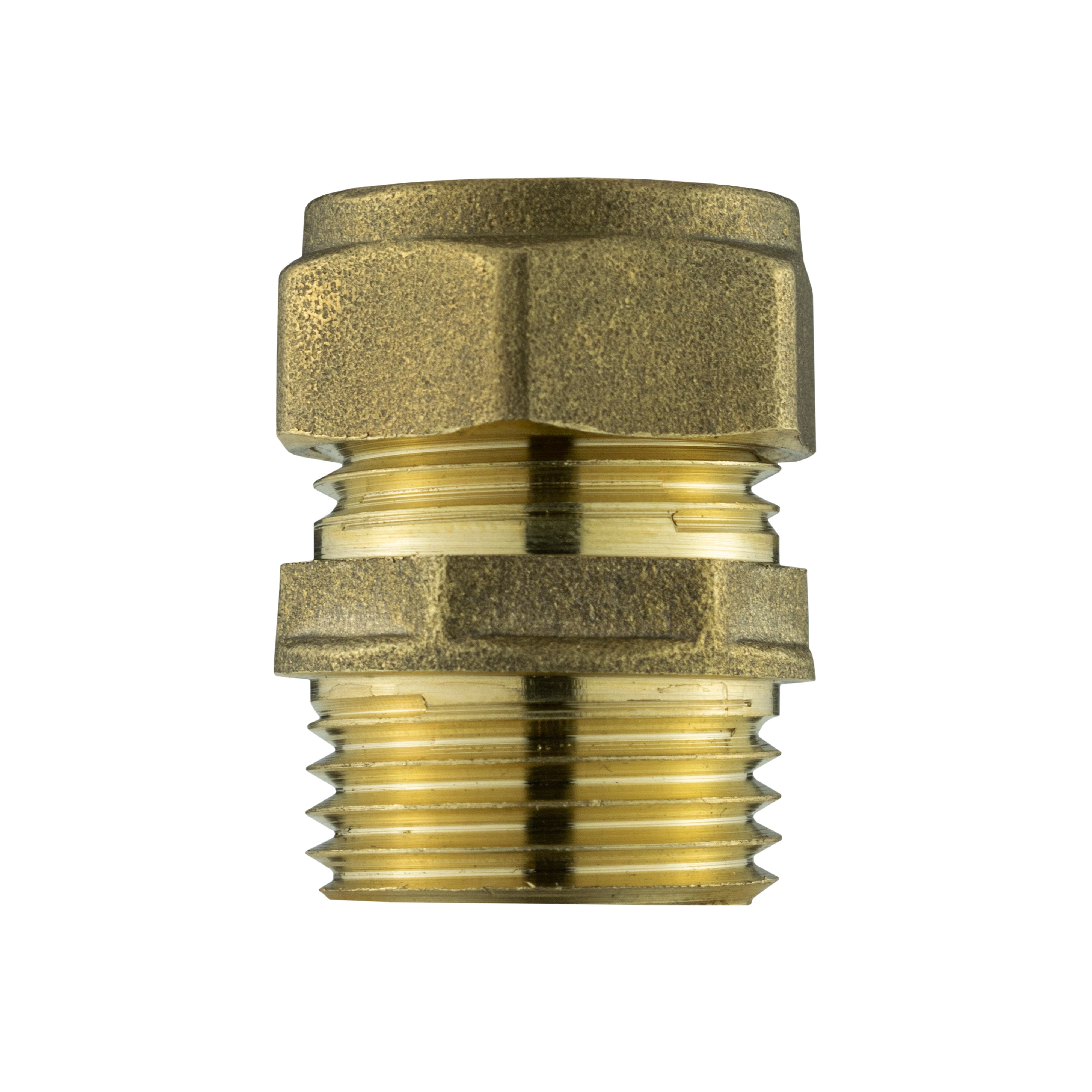 Brass Compression 15mm Straight with 20mm MDPE Straight