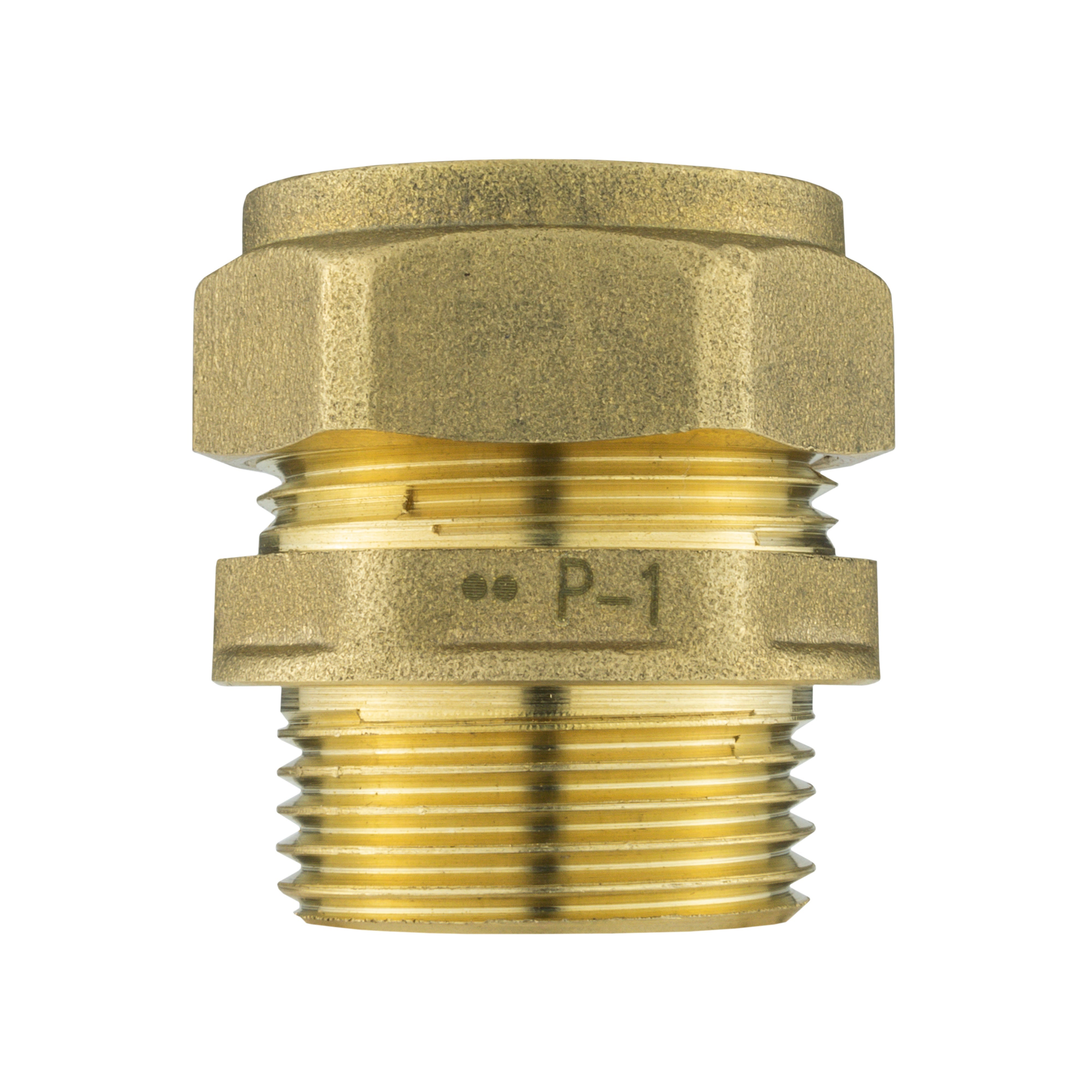 Brass Compression 22mm Straight with 25mm MDPE Tee