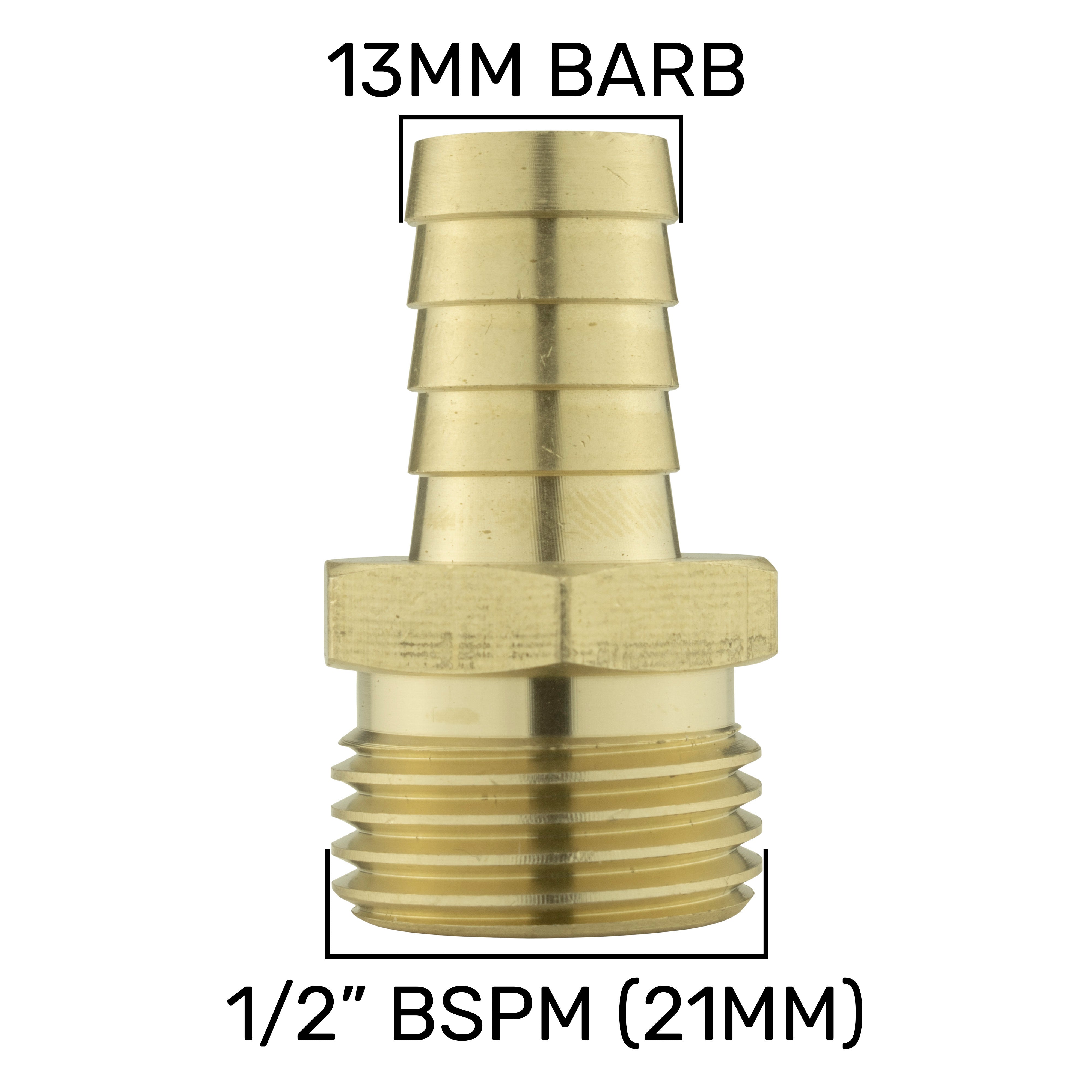 IBC 2” S60X6 Cap with 13mm Brass Barb