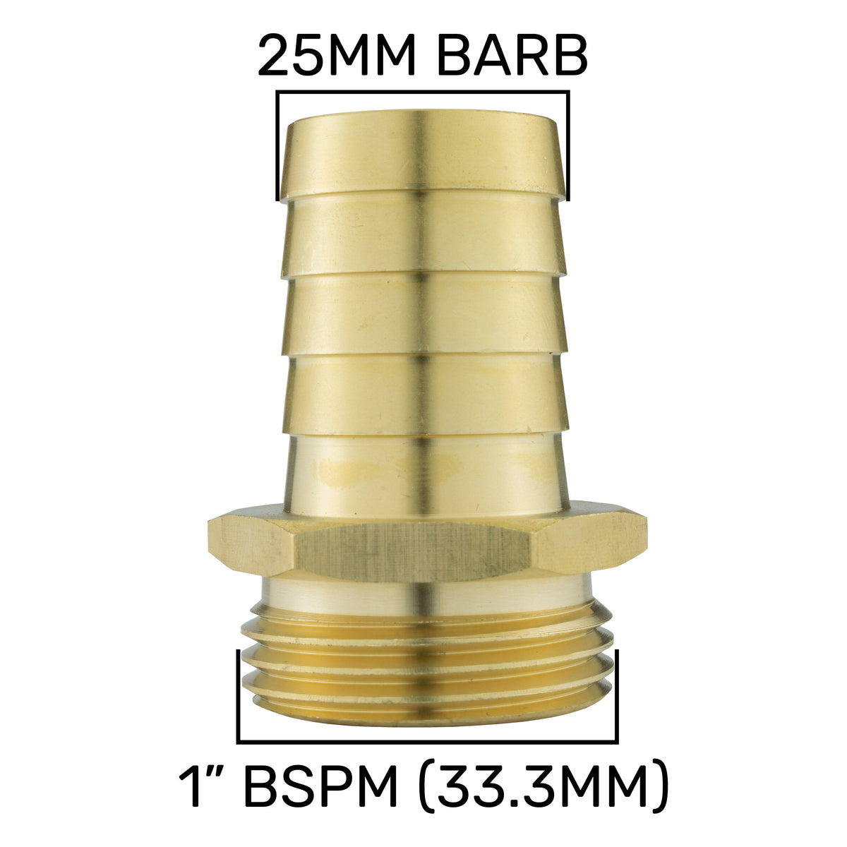 IBC 2” S60X6 Cap with 25mm Brass Barb