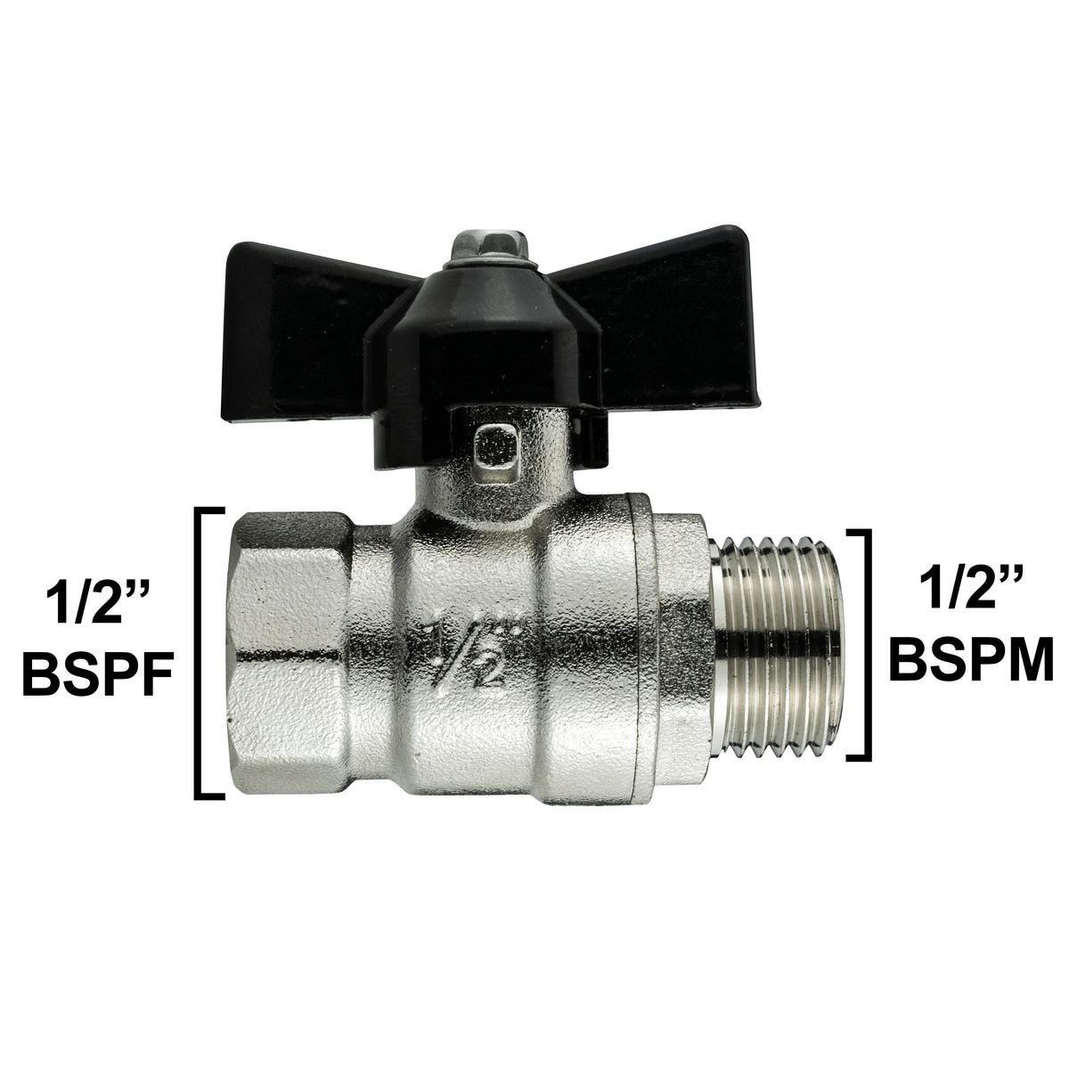 15mm Brass Wall Flange Kit with Bib Valve + Click Lock