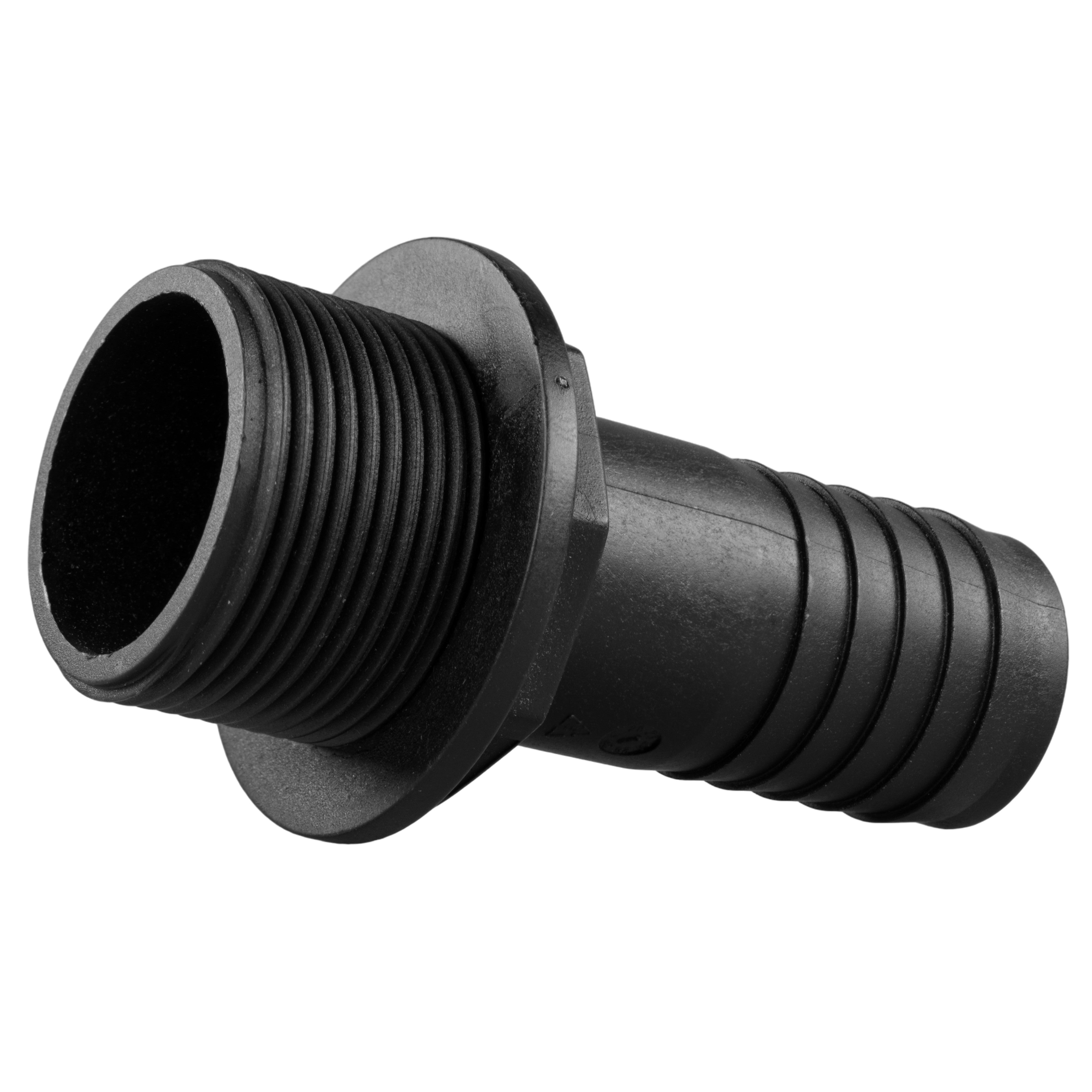 Tank Connector with Washer & Nut 1.25" BSPM - 1.25" Barb