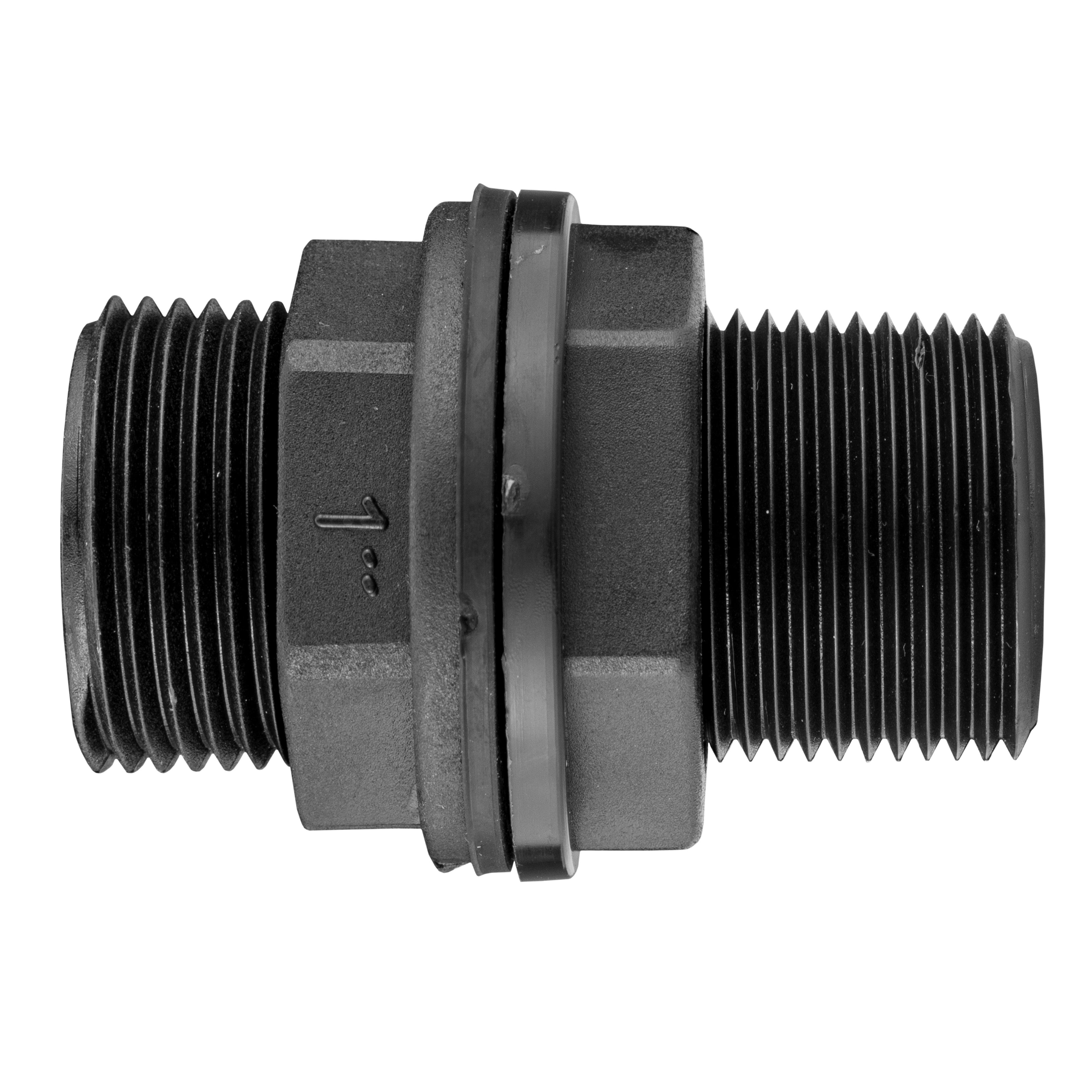 1” BSP Water Butt Fitting with 20mm MDPE Straight
