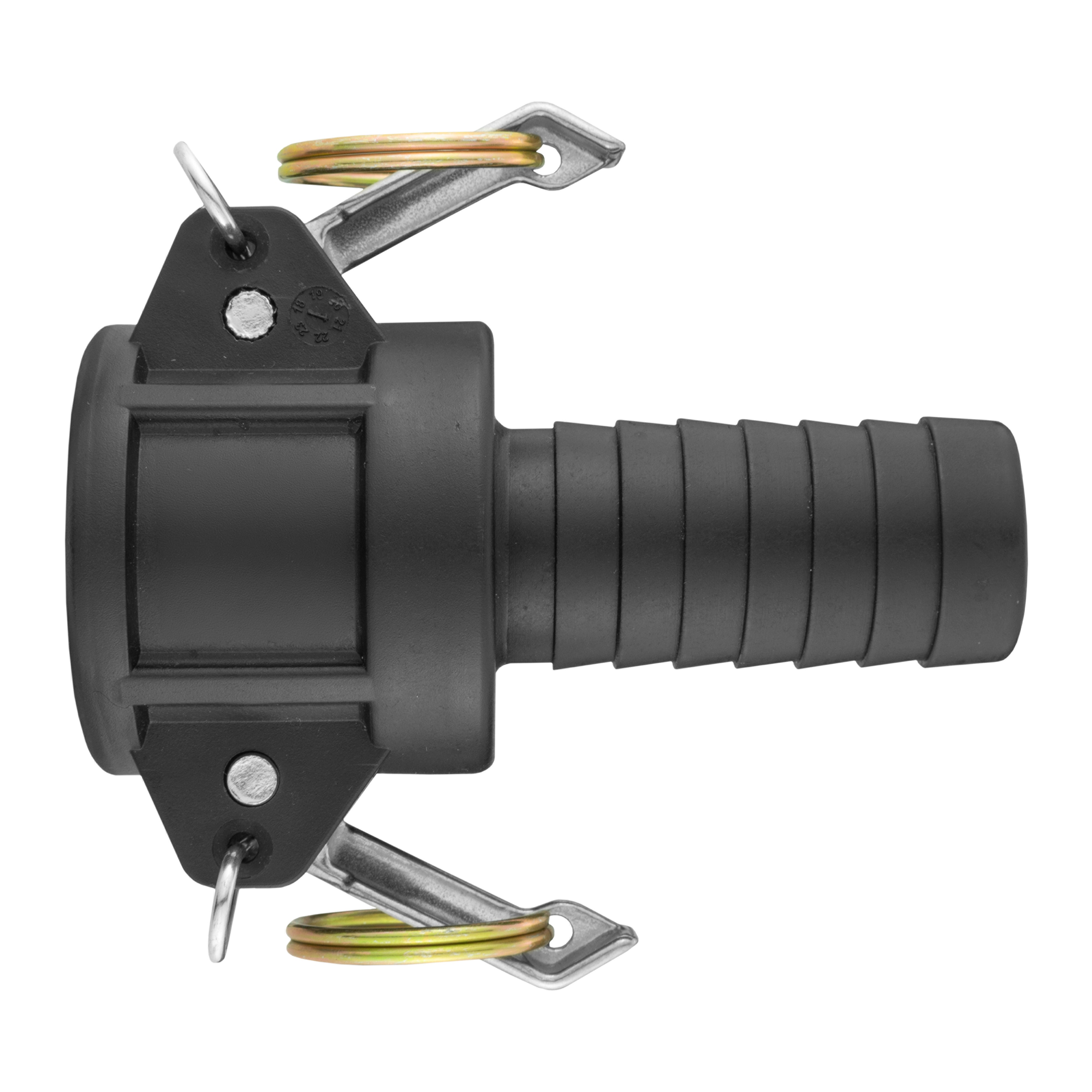 IBC 2” S60X6 Valve with IBC S60X6 – 1.5” Camlock Fitting and 1.5” Type C Camlock