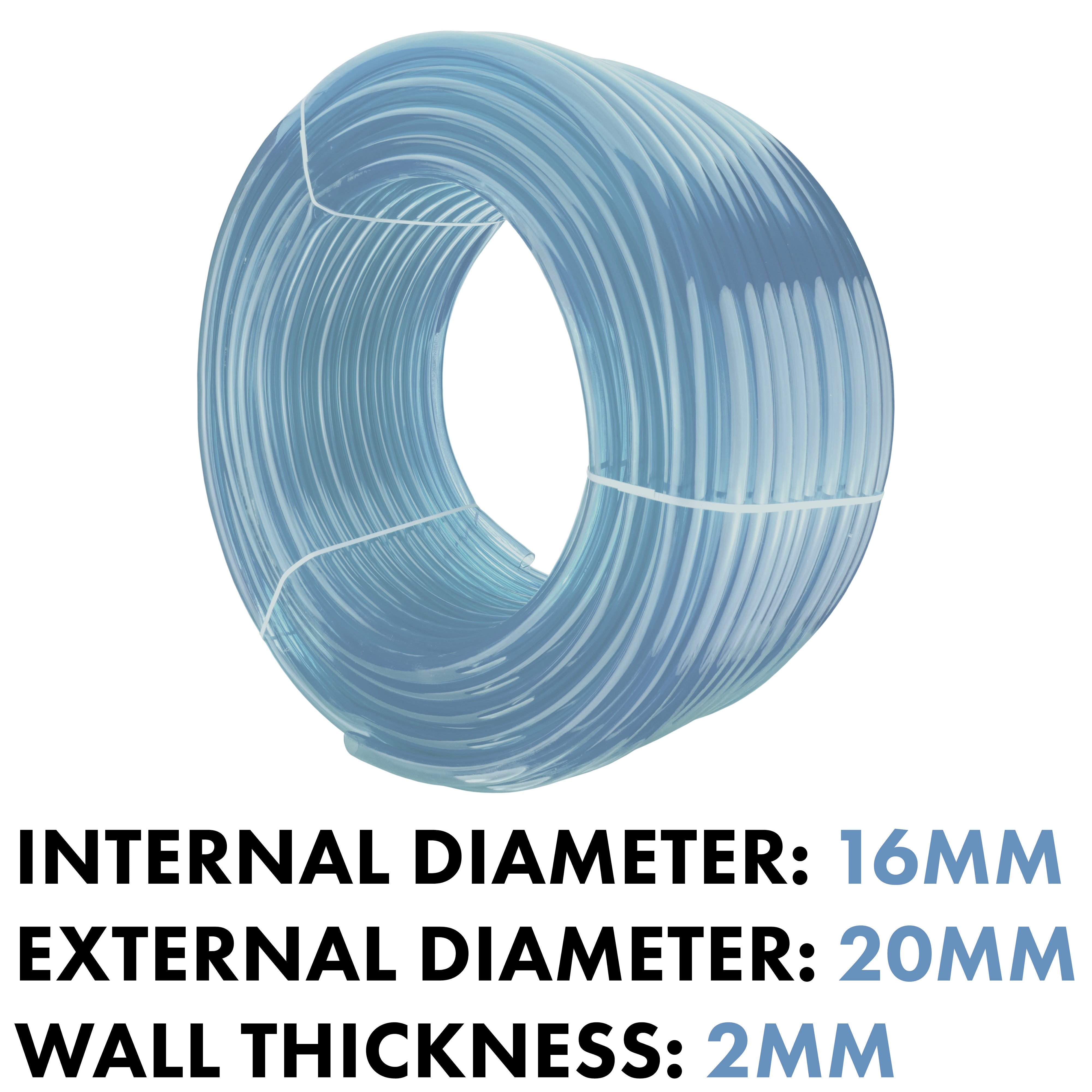 Clear PVC Pipe 16mm*20mm
