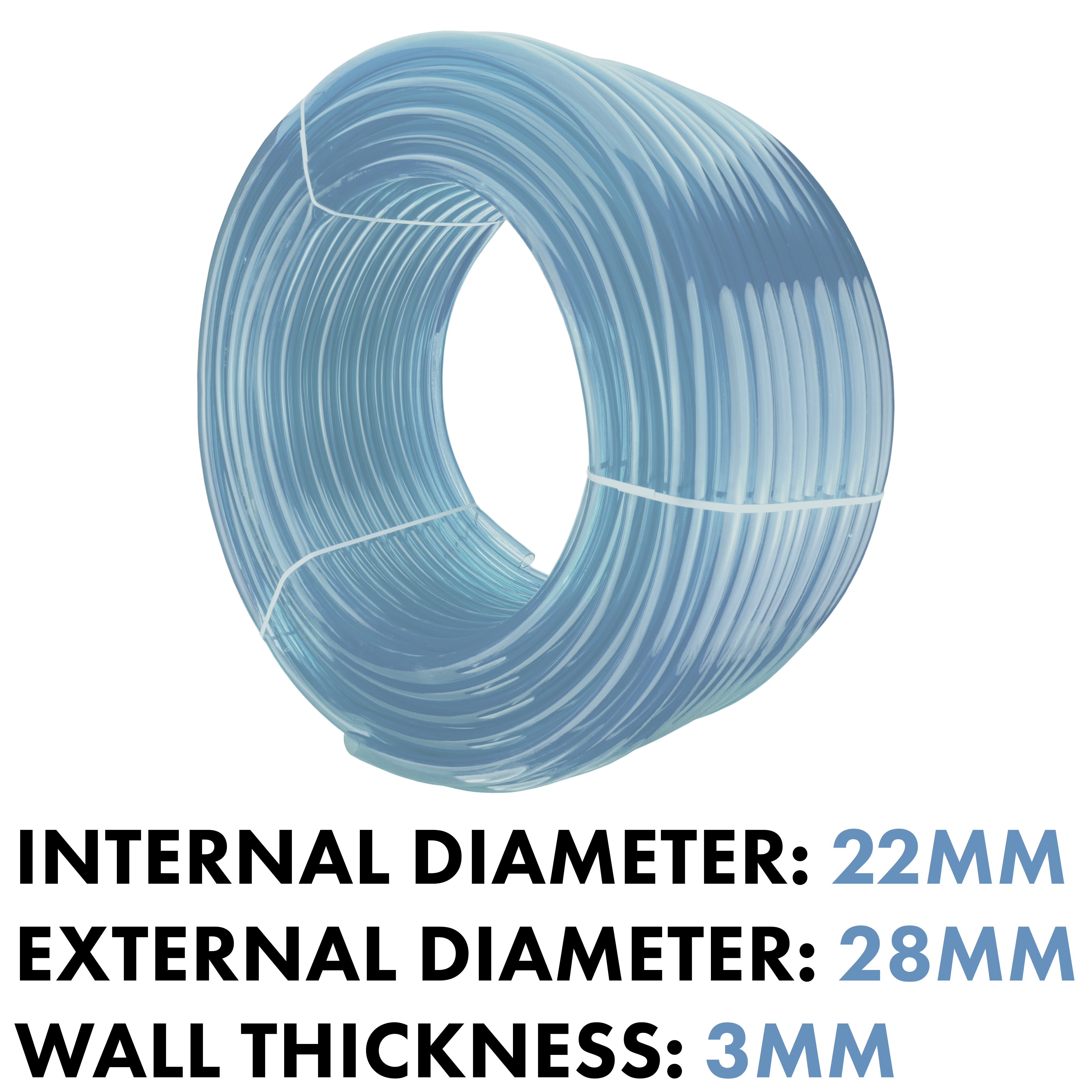 Clear PVC Pipe 22mm*28mm