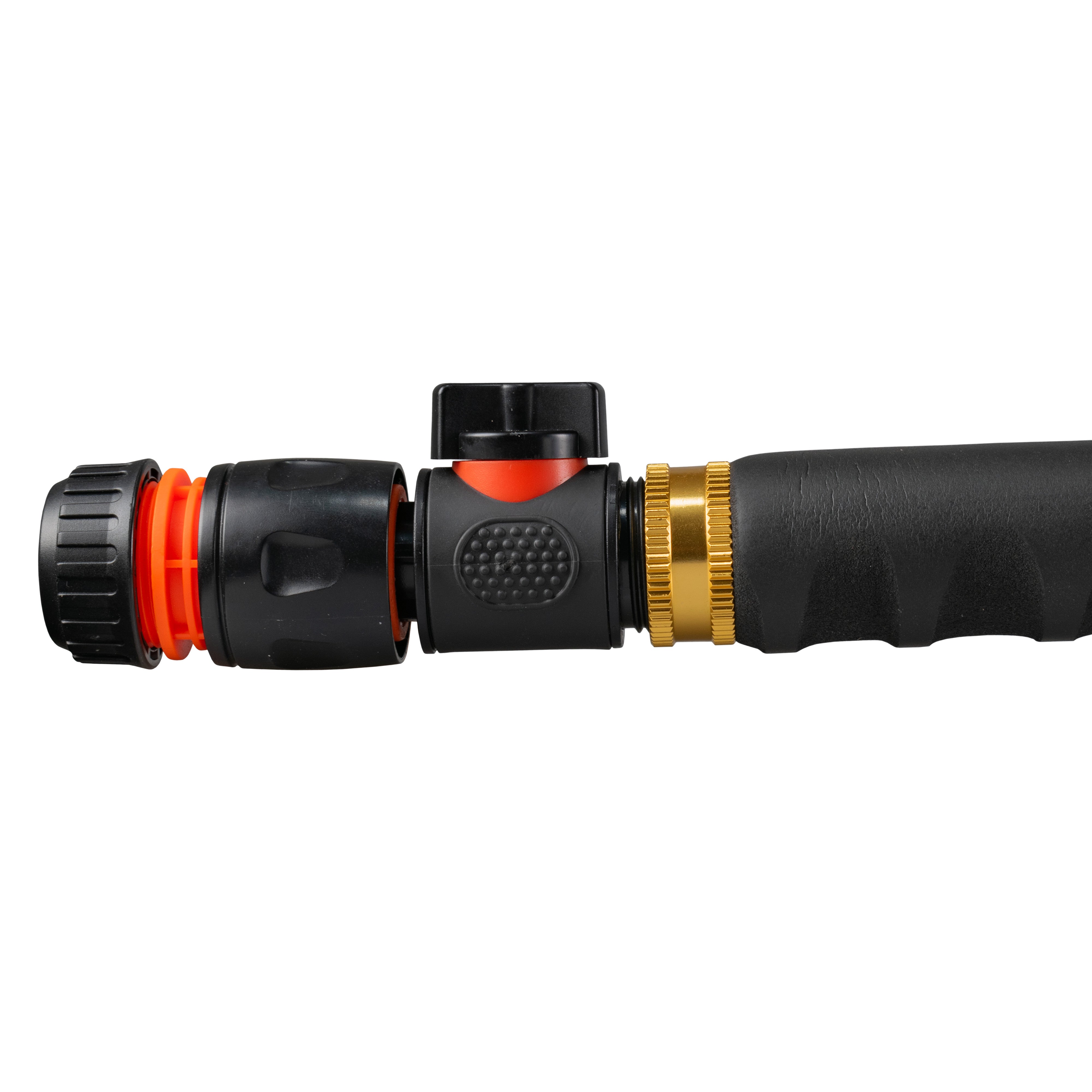 90cm Garden Watering Lance with Quick Connect Valve (Black) and Hose Connector
