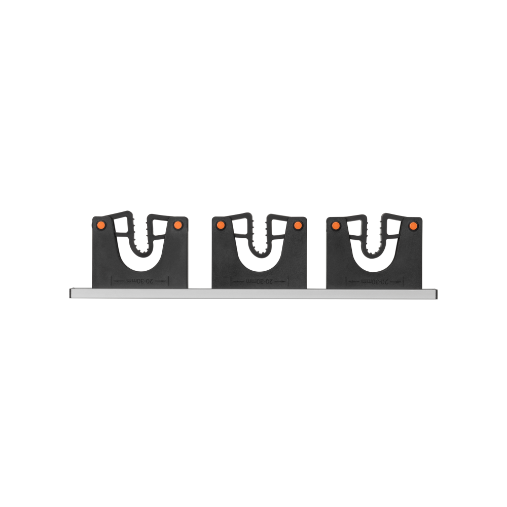 Wall Mount Tool Holder Rail - Gripper Design (3 Handles)
