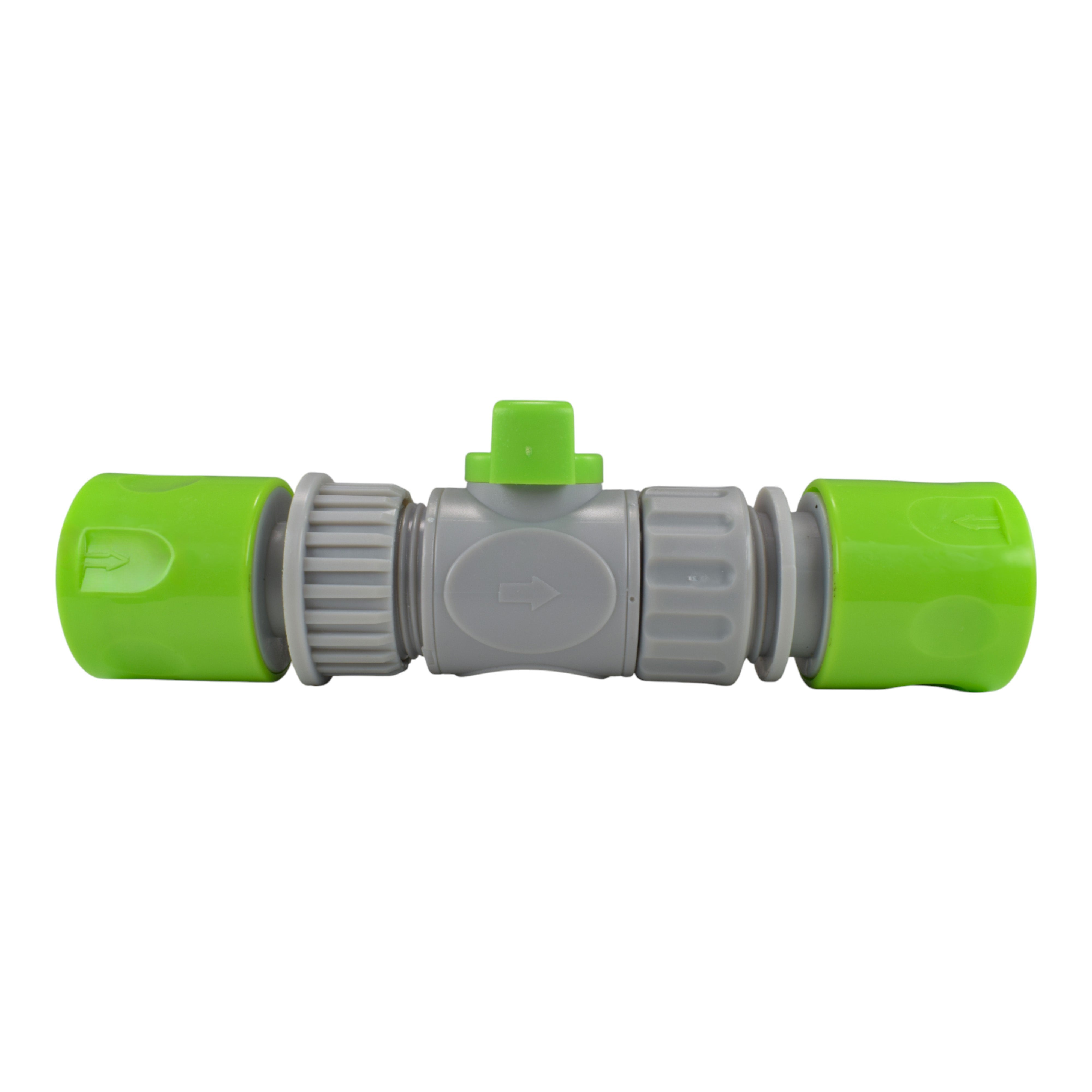 Male & Female Threaded Hose Quick Connector Set with Valve (Lime)