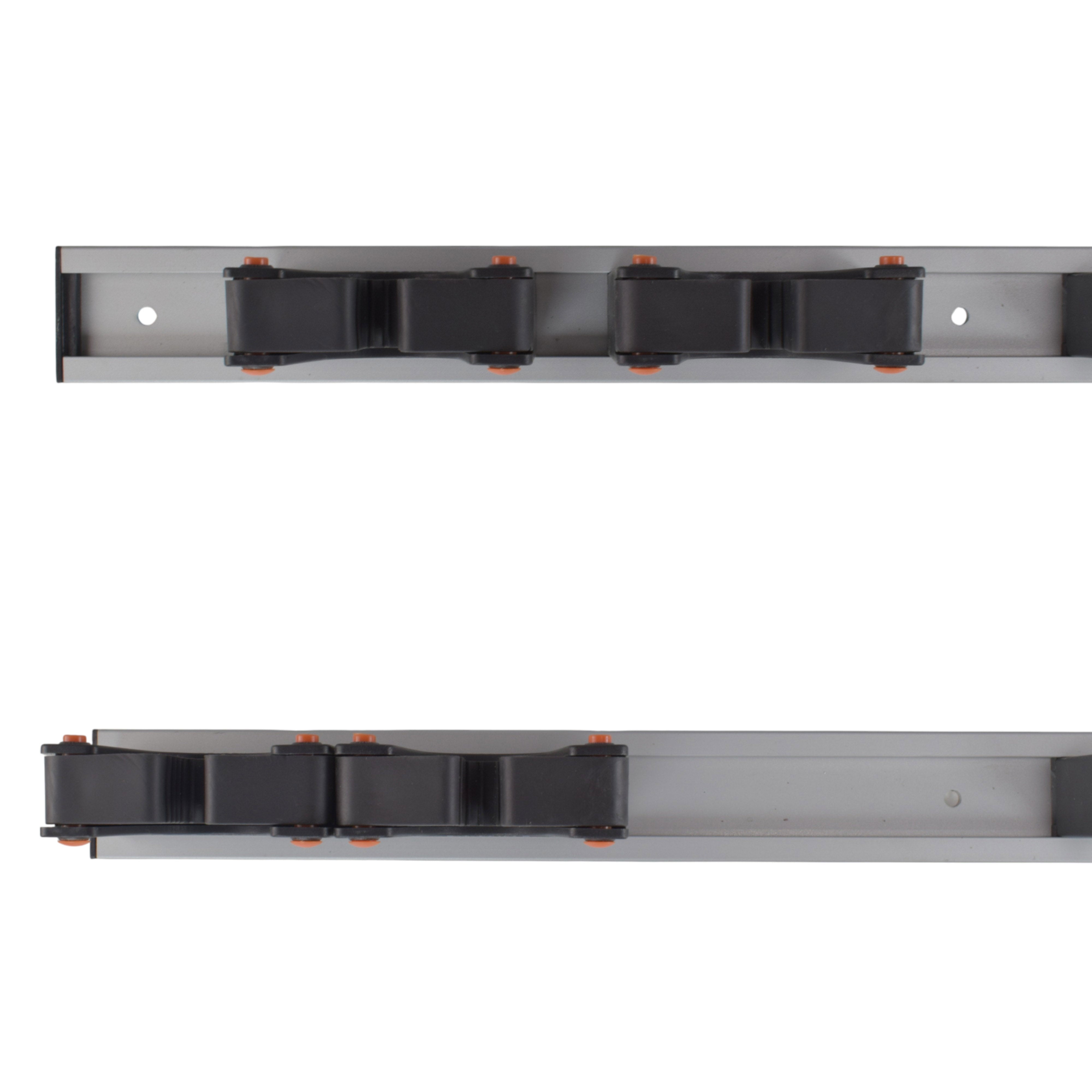 Wall Mount Tool Holder Rail - Gripper Design (5 Handles)