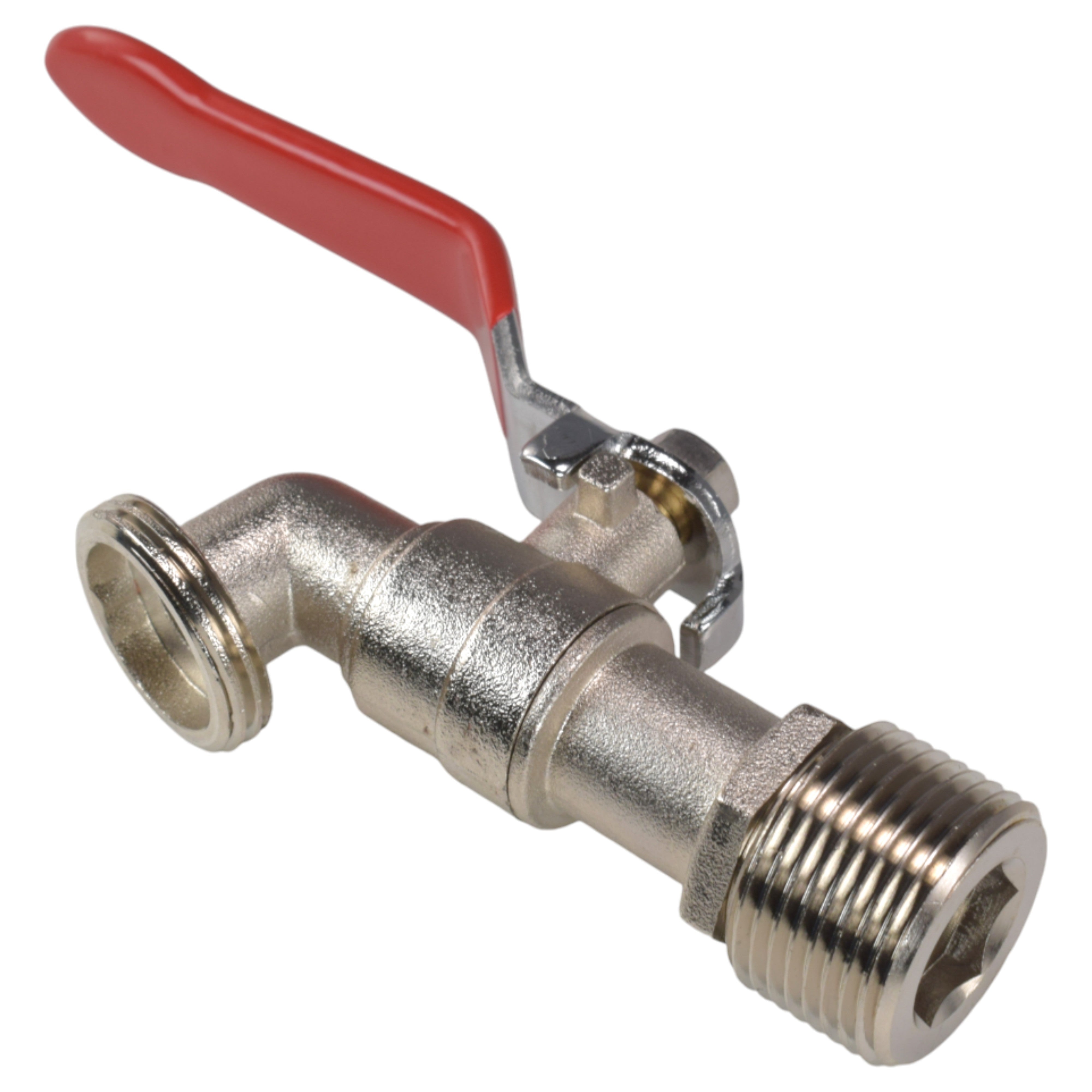Lever Tap Kit with Barb/Quick Connect Outlet, 1/2" and 3/4" BSP Thread Inlet