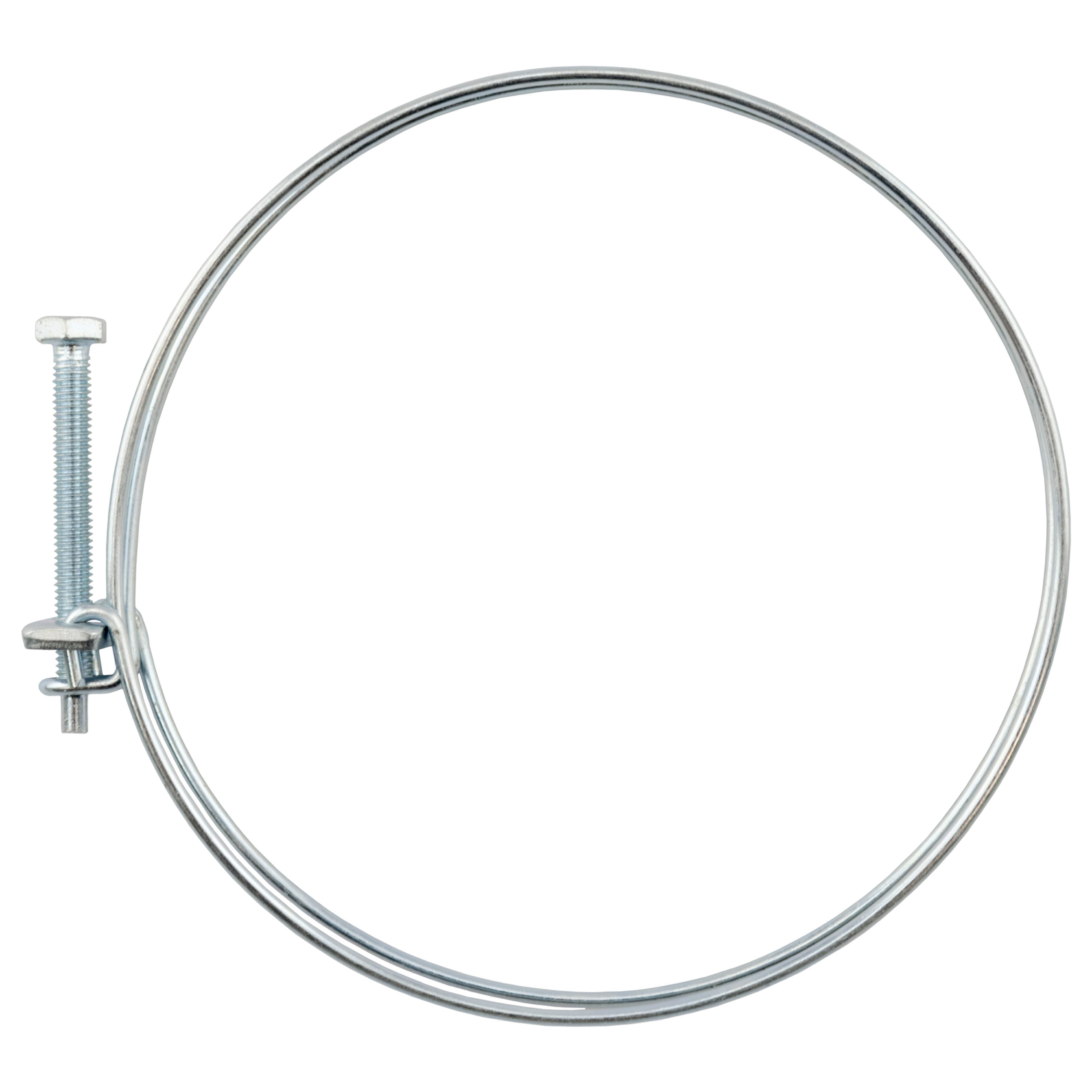 Double Wire Hose Clamp Galvanised 128mm-135mm