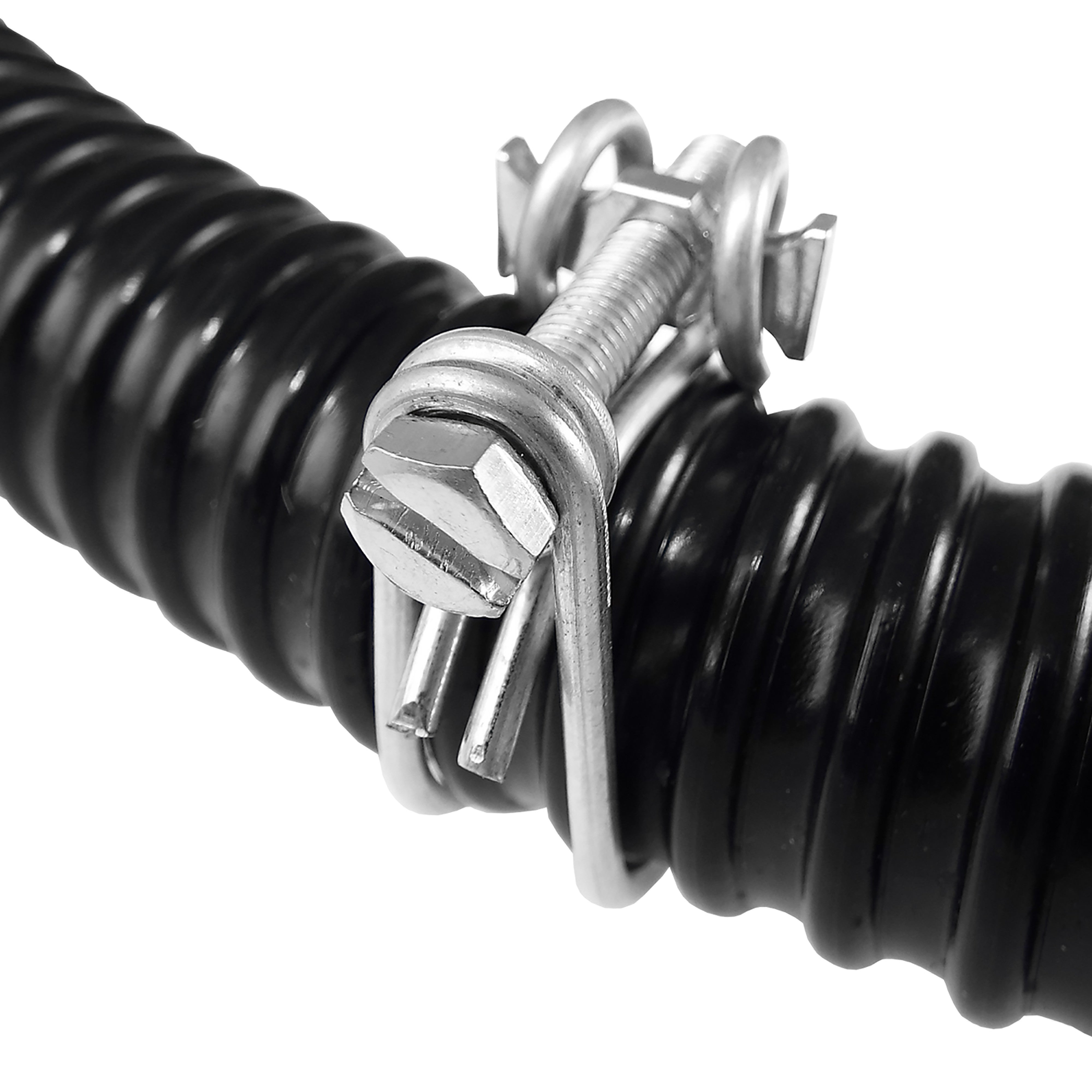 Corrugated Pipe 3/4" (19mm) with 2 x Double Wire Clips Set