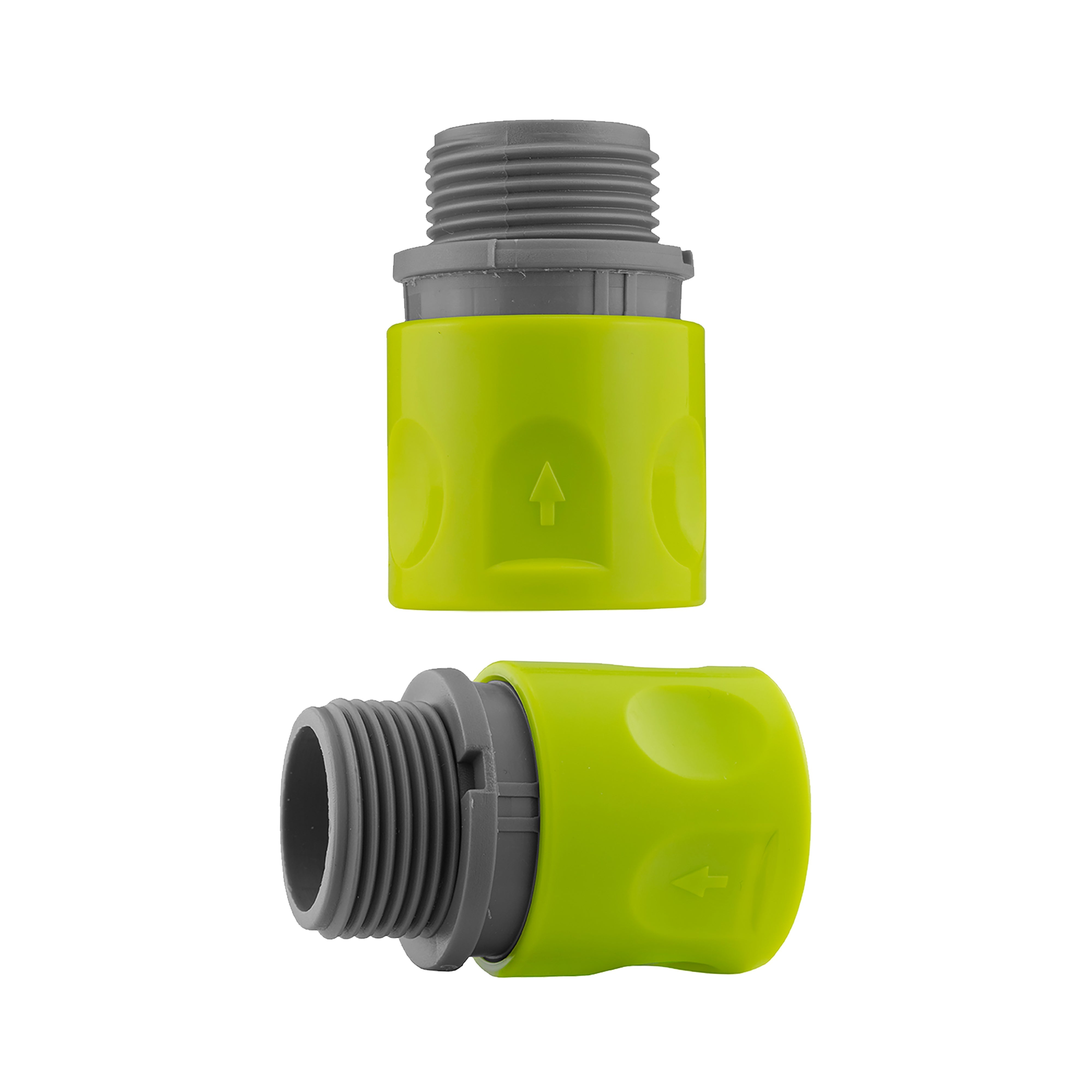 Hose Connector Lime with In-Line BSPF Valve and 19mm Brass Barb