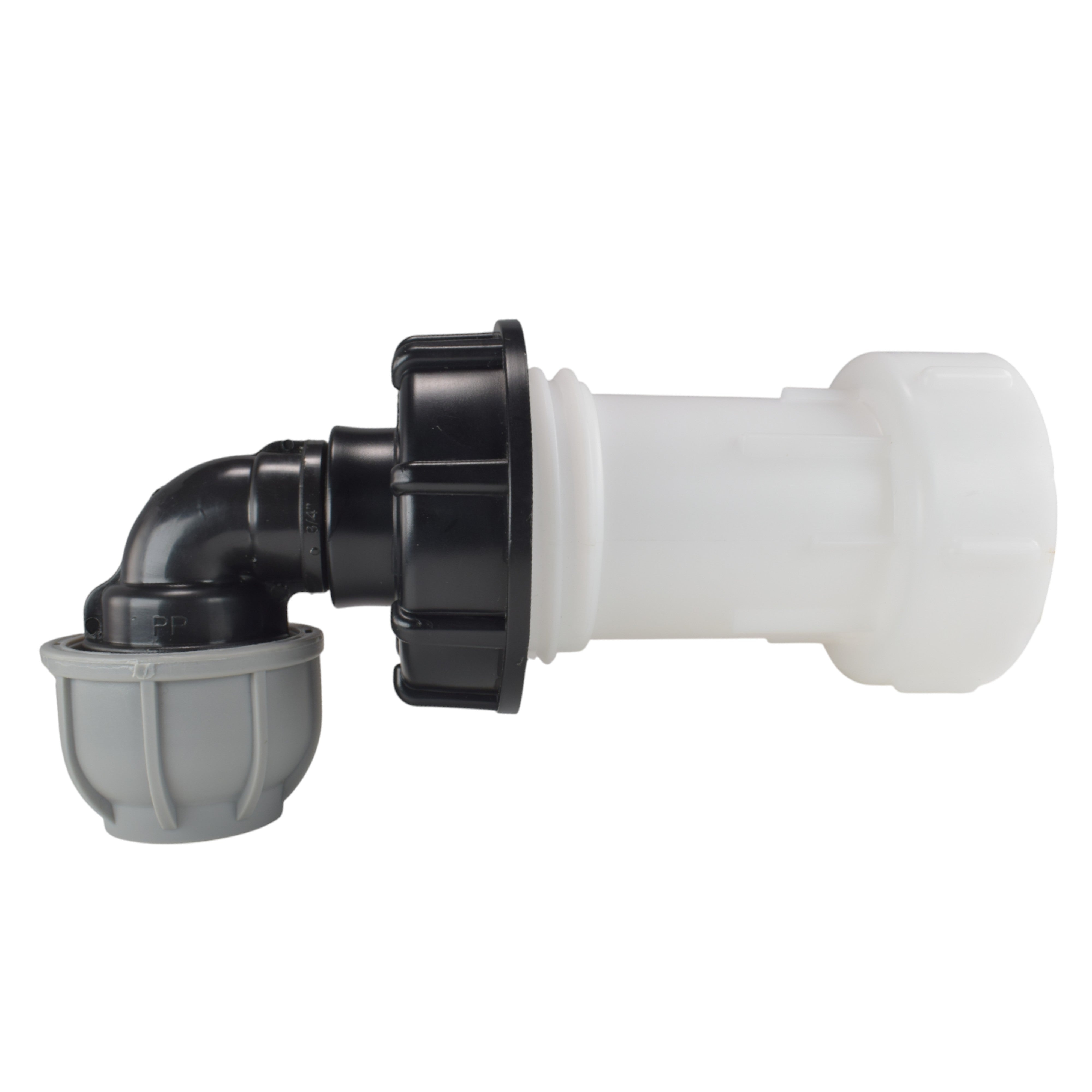 IBC Extender with 2” S60X6 Cap and 25mm MDPE Elbow
