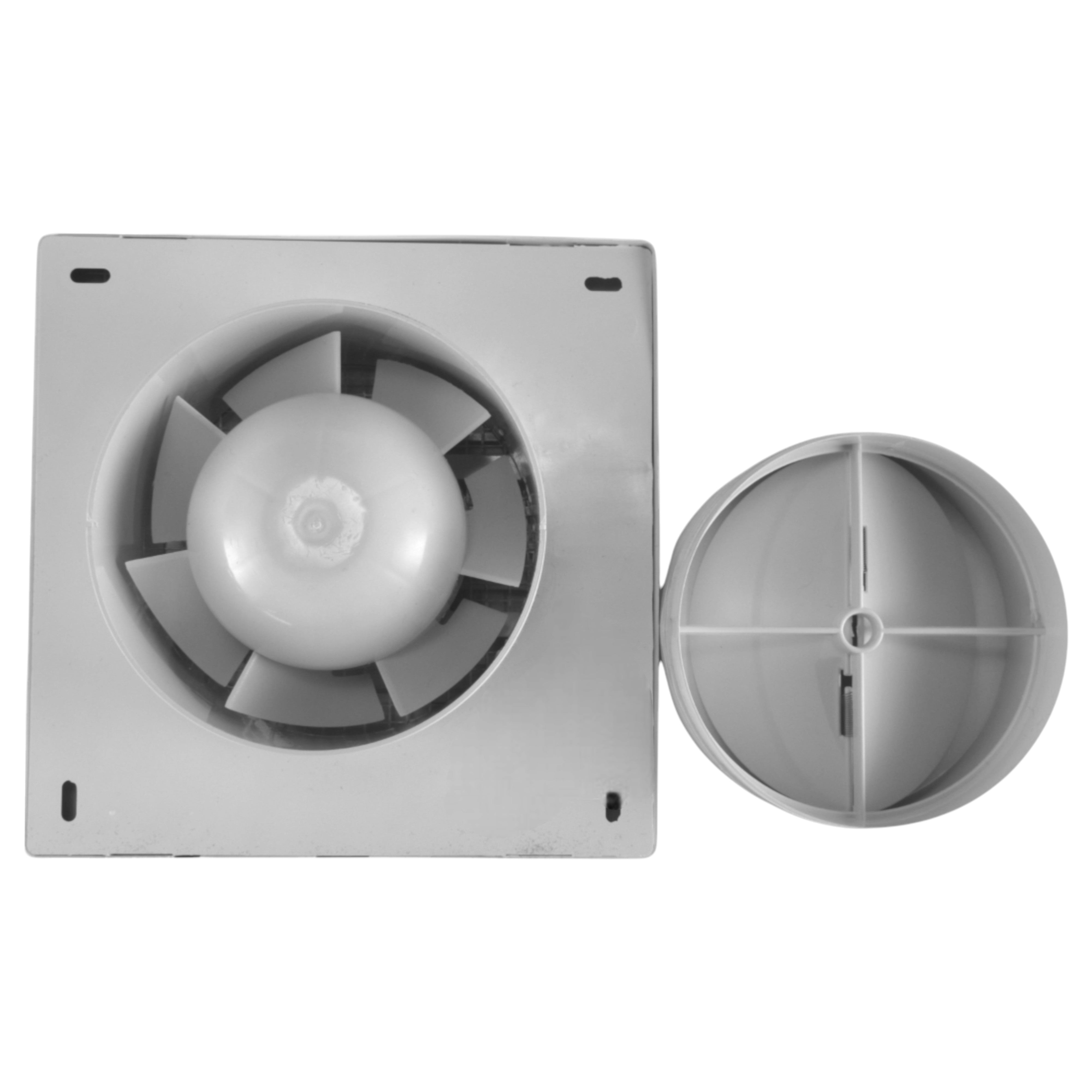 Through Wall Ventilation Kit - STYL Fan with Timer/Humidistat and White External Vent