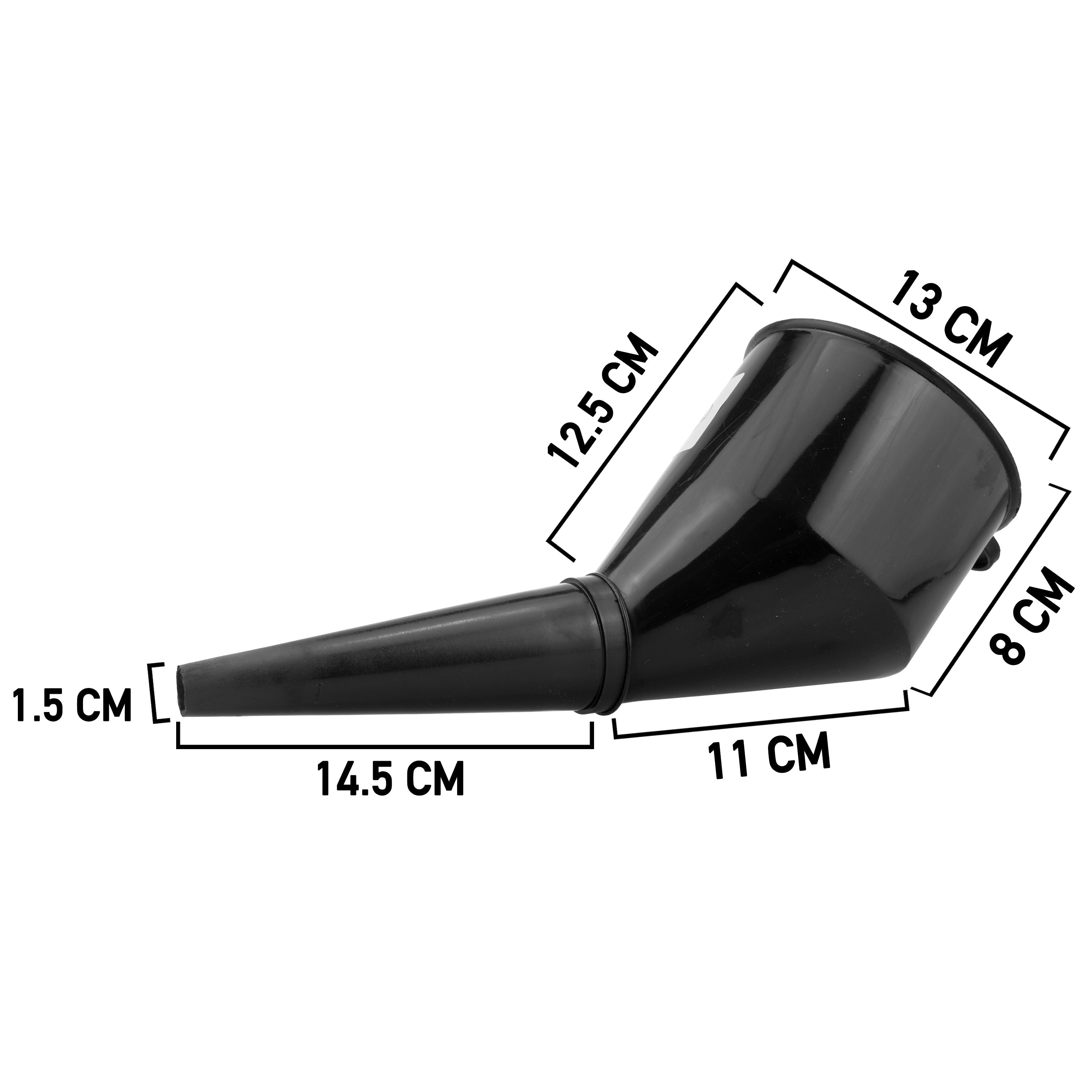 Angled Car Fuel Funnels with Filter (Black & Green)