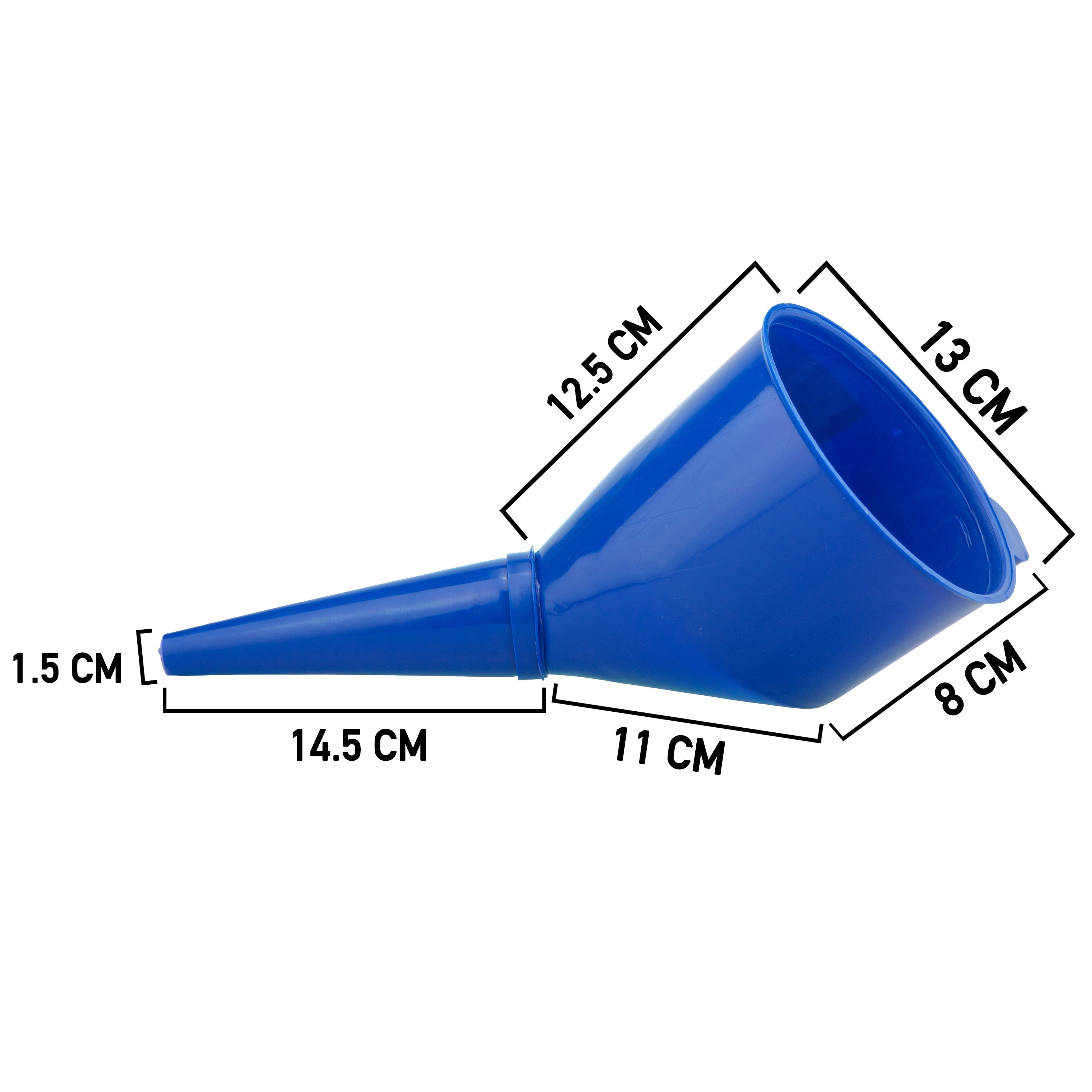 Angled Car Fuel Funnels with Filter (Red & Blue)