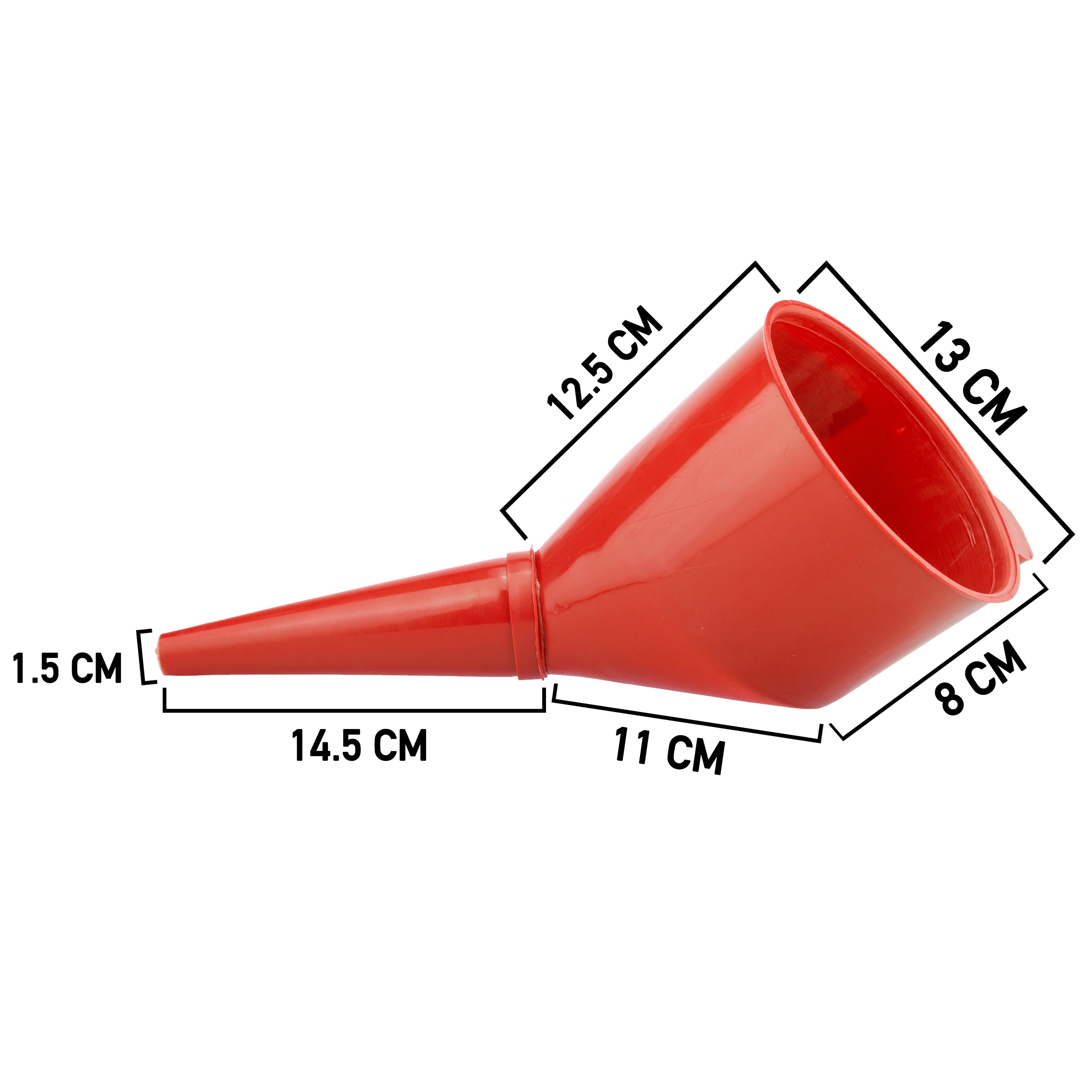 Angled Car Fuel Funnels with Filter (Grey & Red)