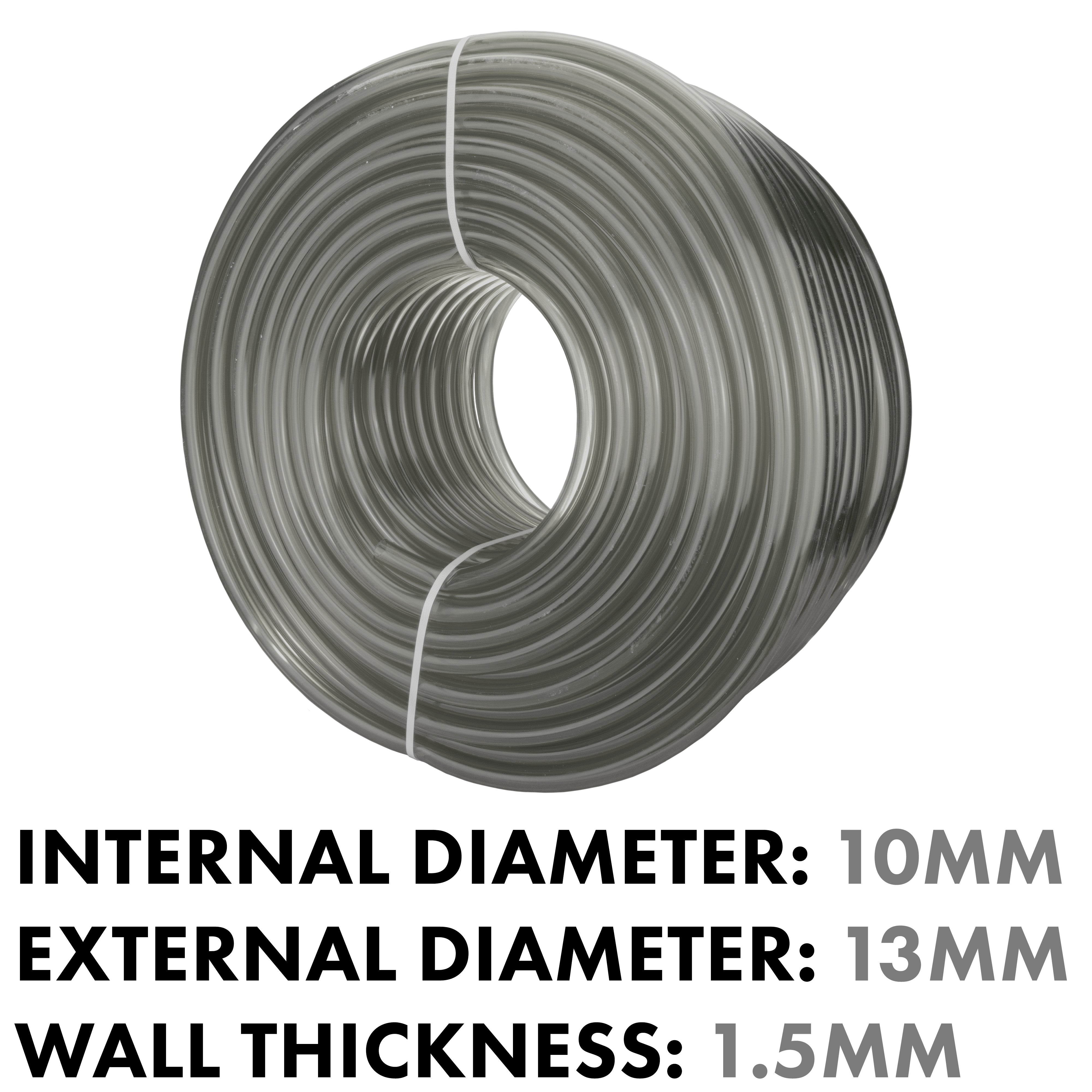 Grey Semi-Transparent PVC Pipe 10mm*13mm