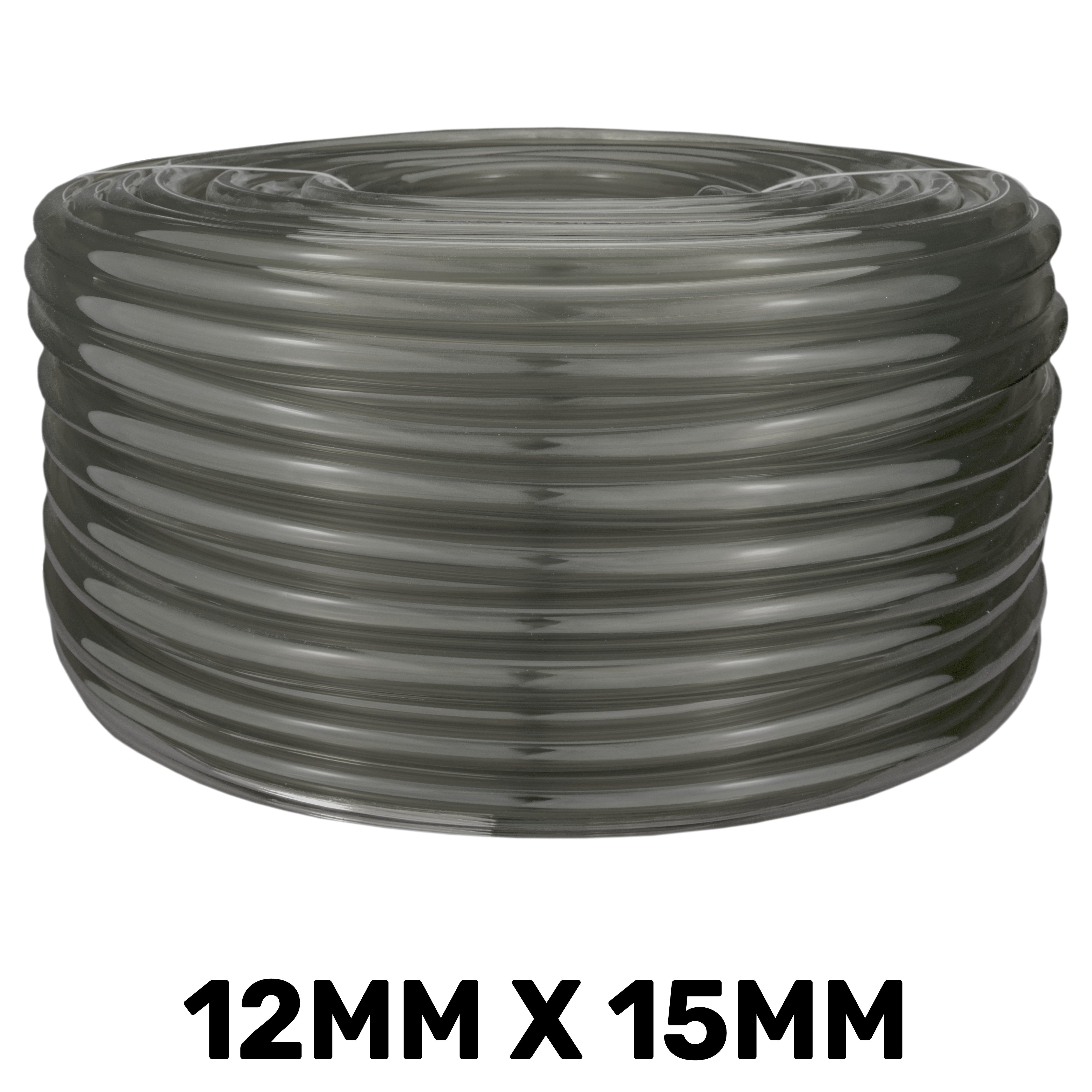 Grey Semi-Transparent PVC Pipe 12mm*15mm