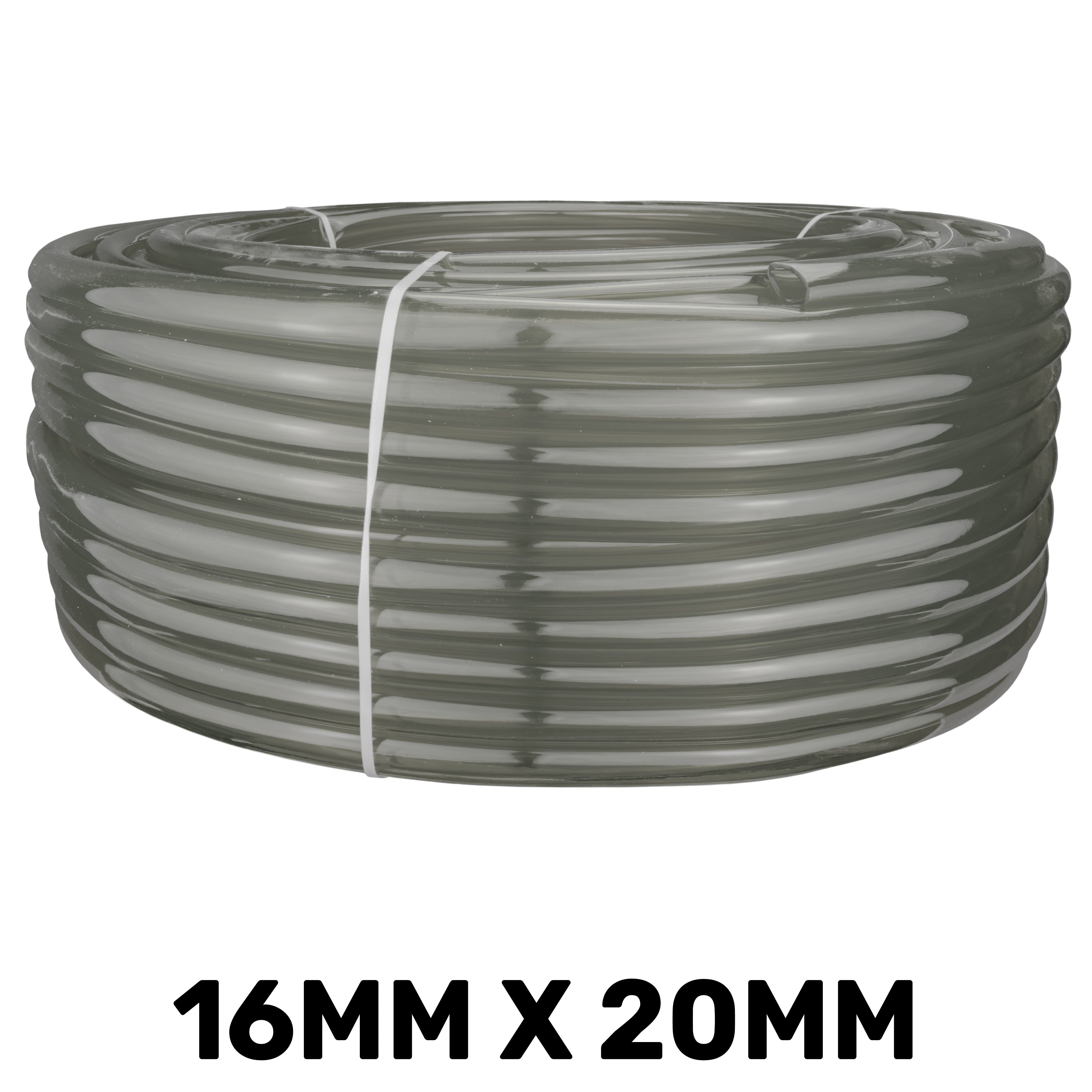 Grey Semi-Transparent PVC Pipe 16mm*20mm