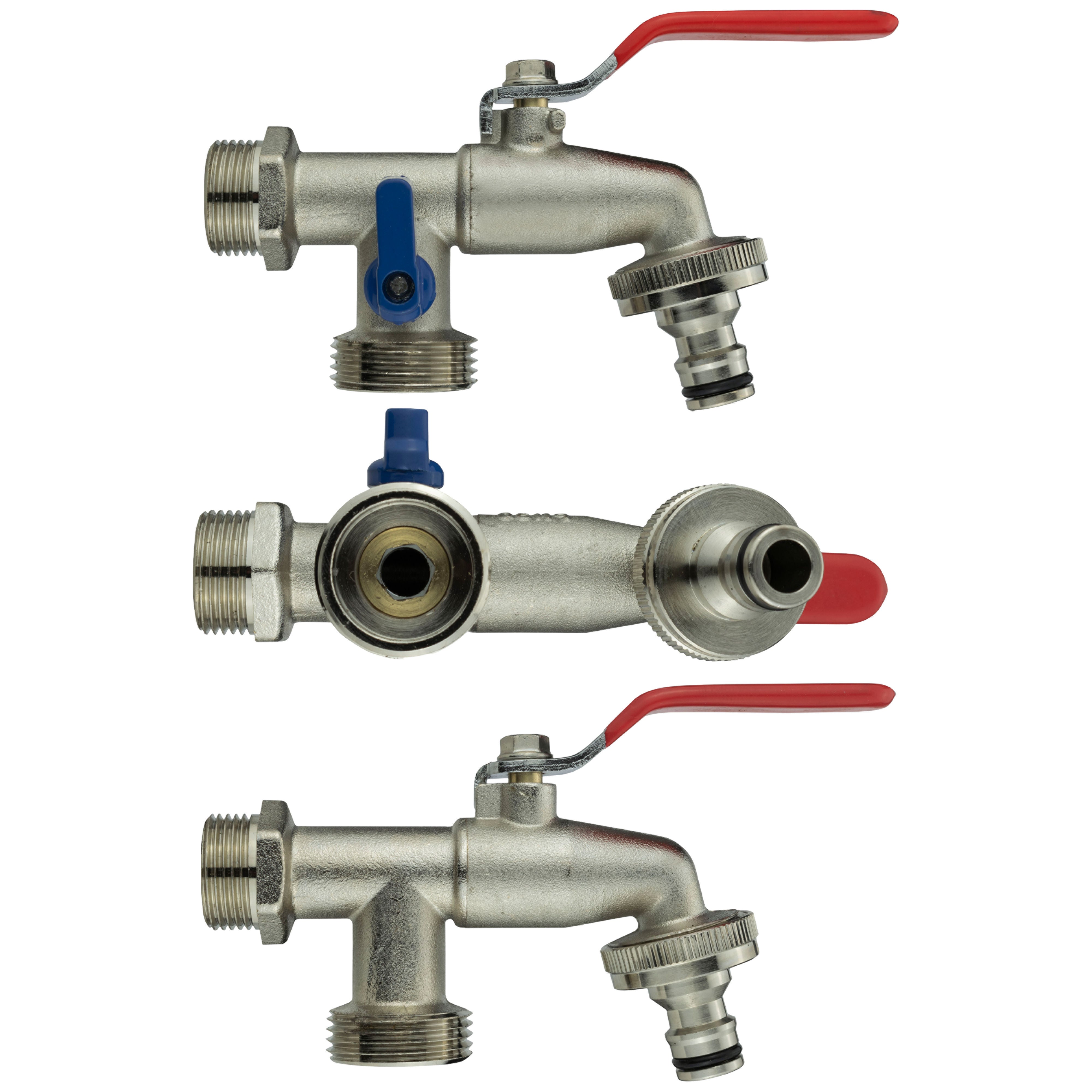 Double Garden Tap 3/4" BSPM Inlet Bradas
