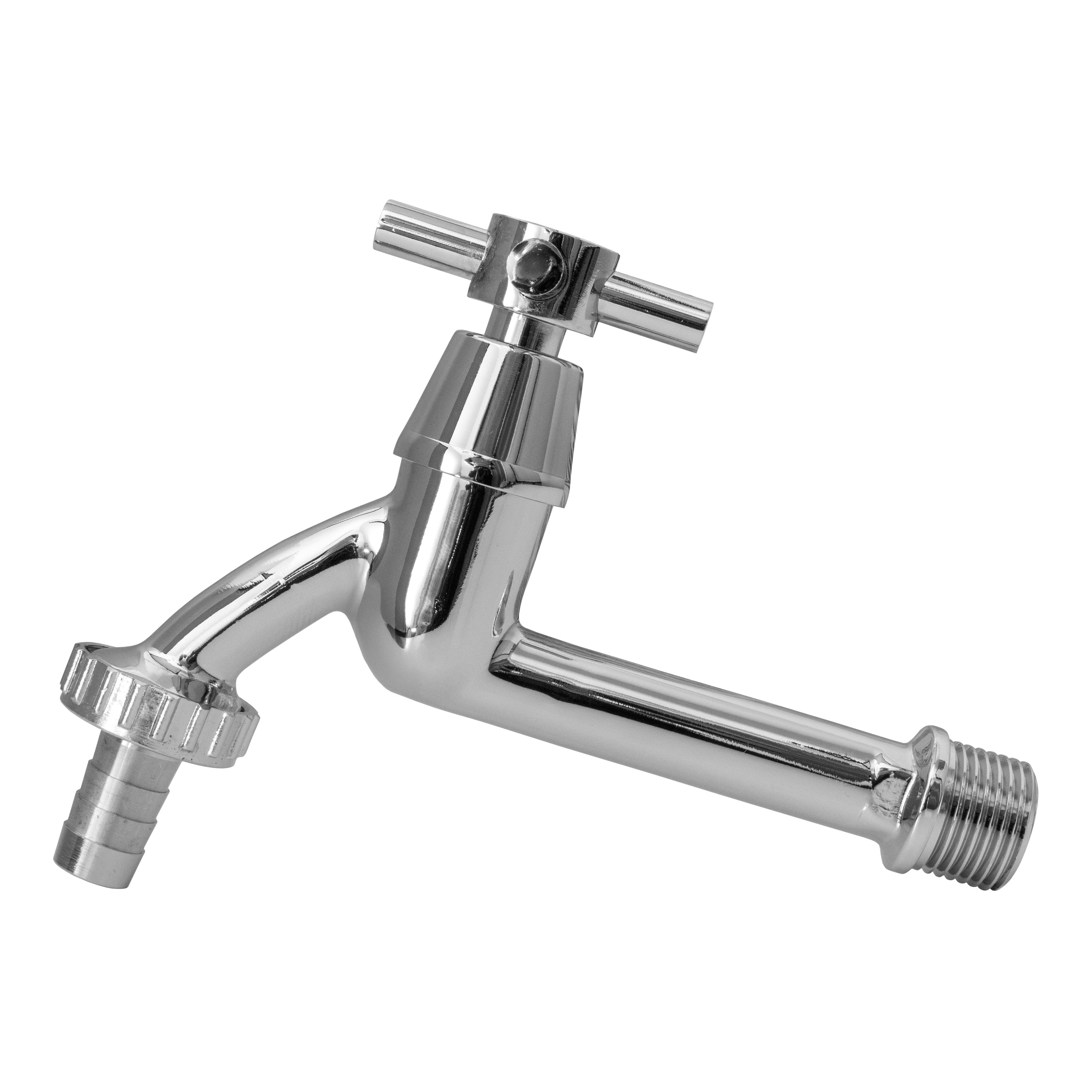 Water Butt Brass Kit 3/4" with Extended Brass Chrome Tap ½” Barb and Drill Bit