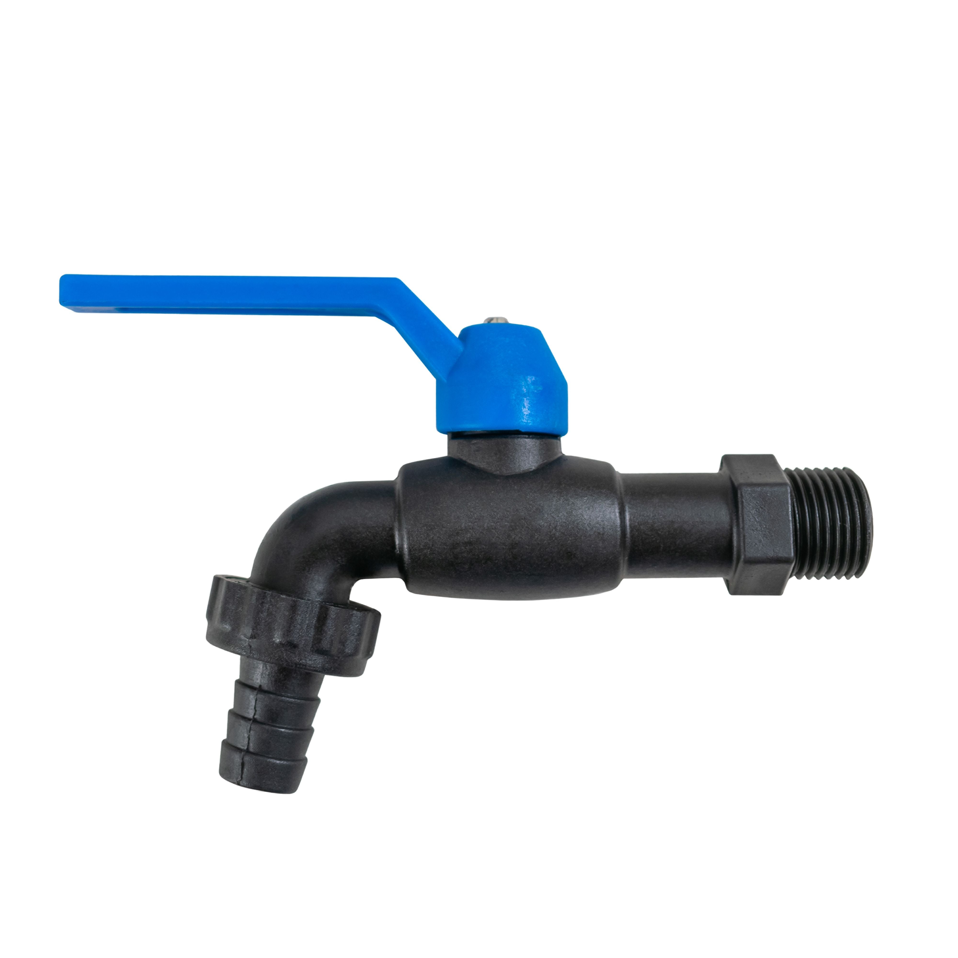 MDPE Tee 25mm and Nylon Garden Tap with Barb Outlet