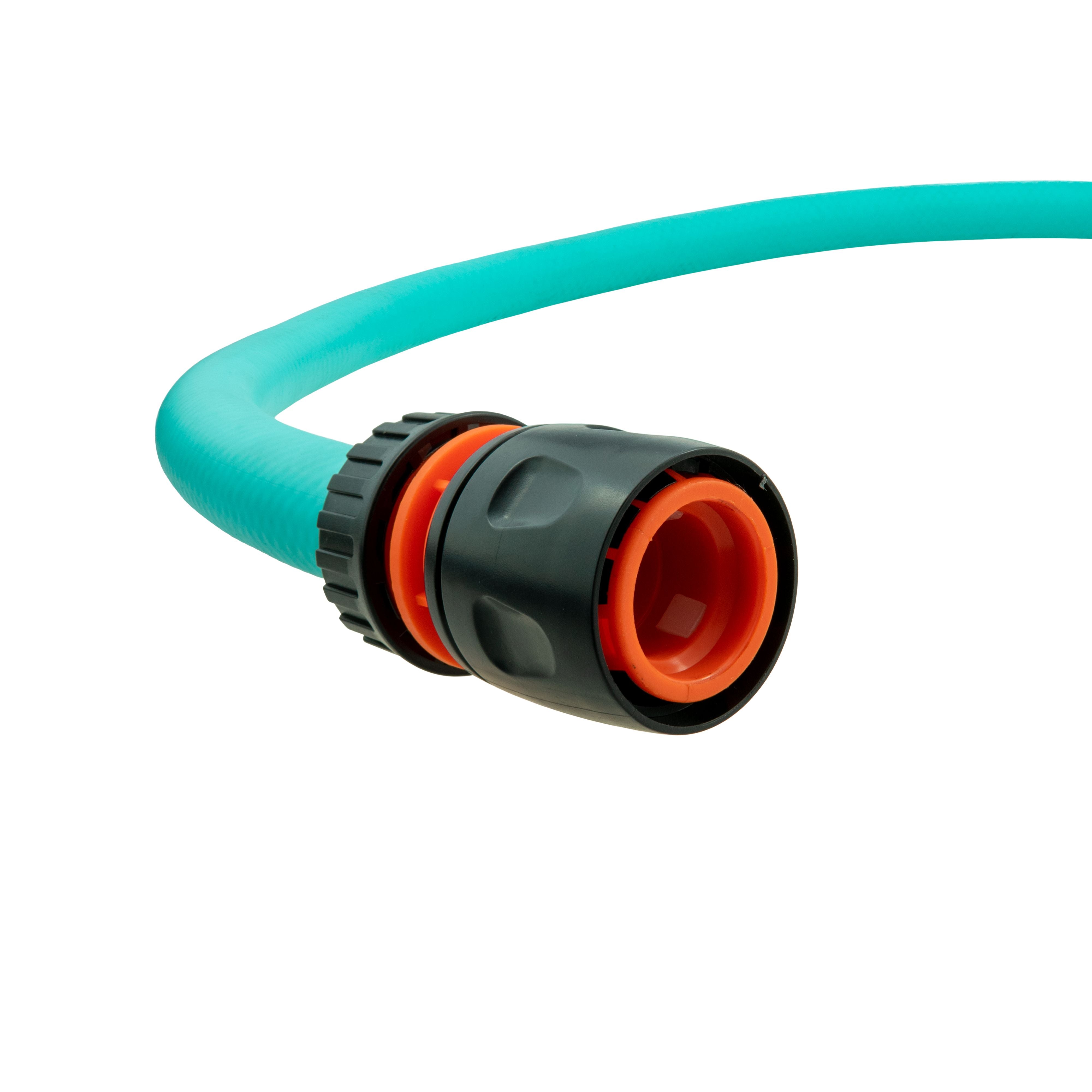 Female Hose Connector, 1/2" or 5/8" Hose, Black/Orange