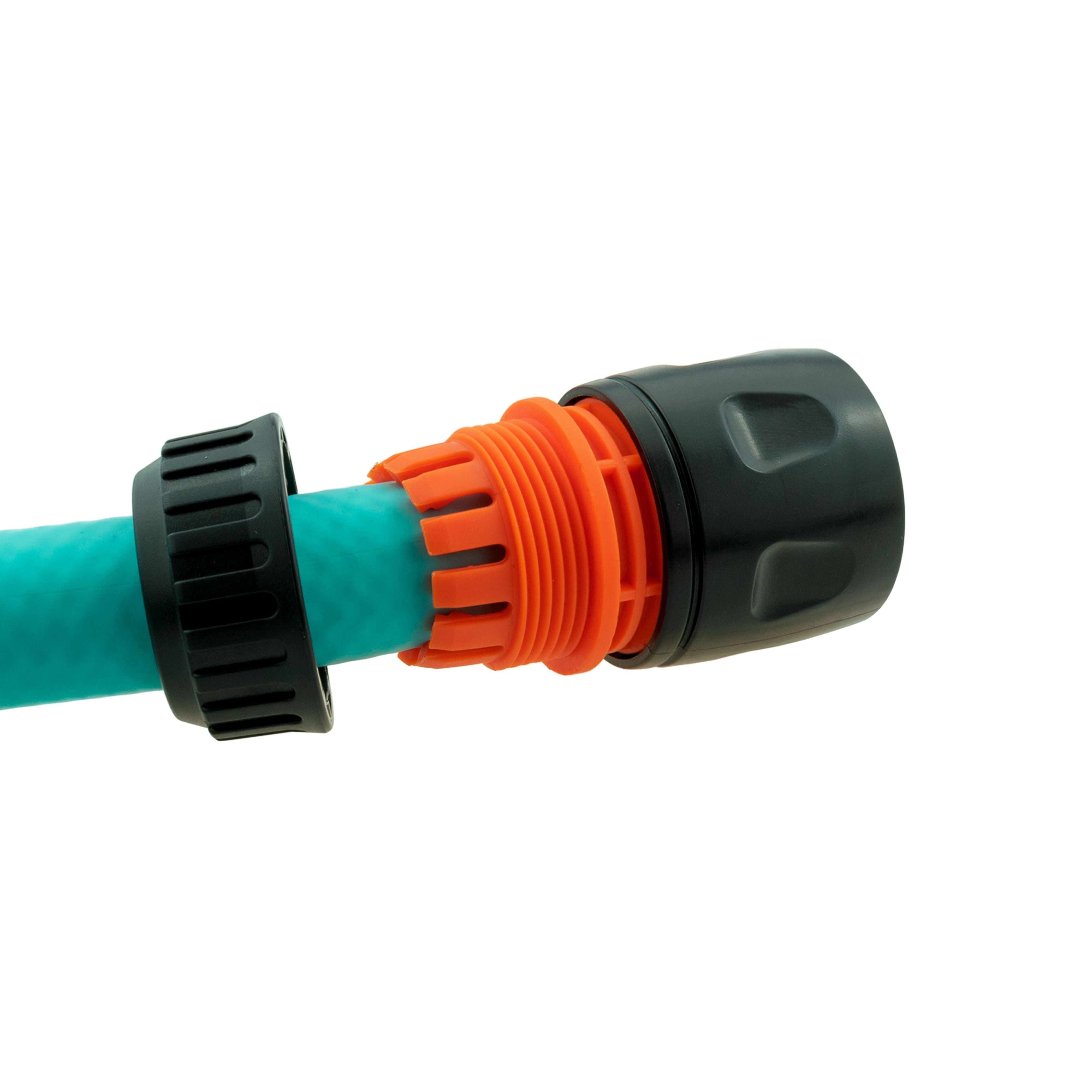 16mm Barbed Straight with BSPF-Quick Connect Valve & Hose Connector Black