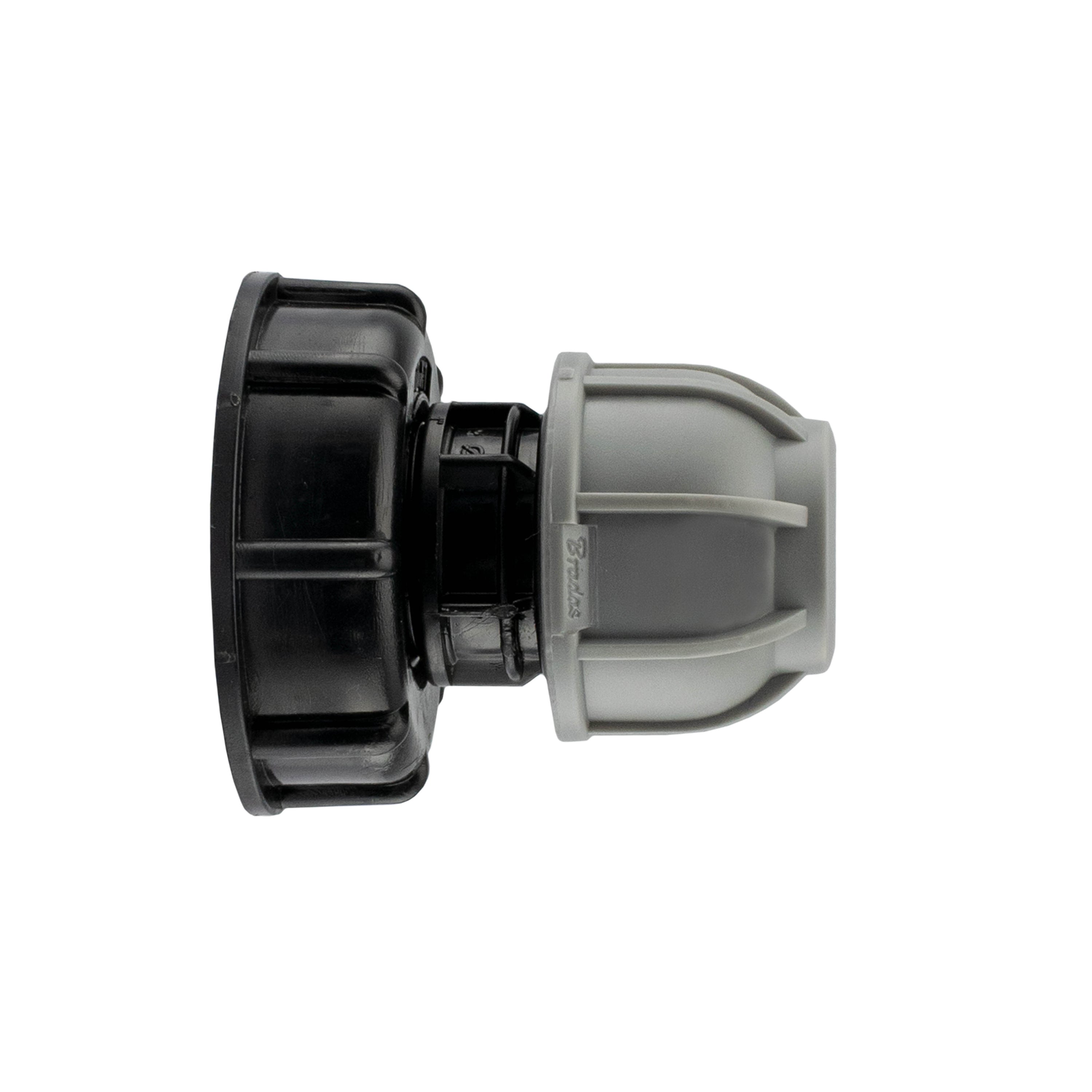 IBC 2” S60X6 Cap with 32mm MDPE Straight