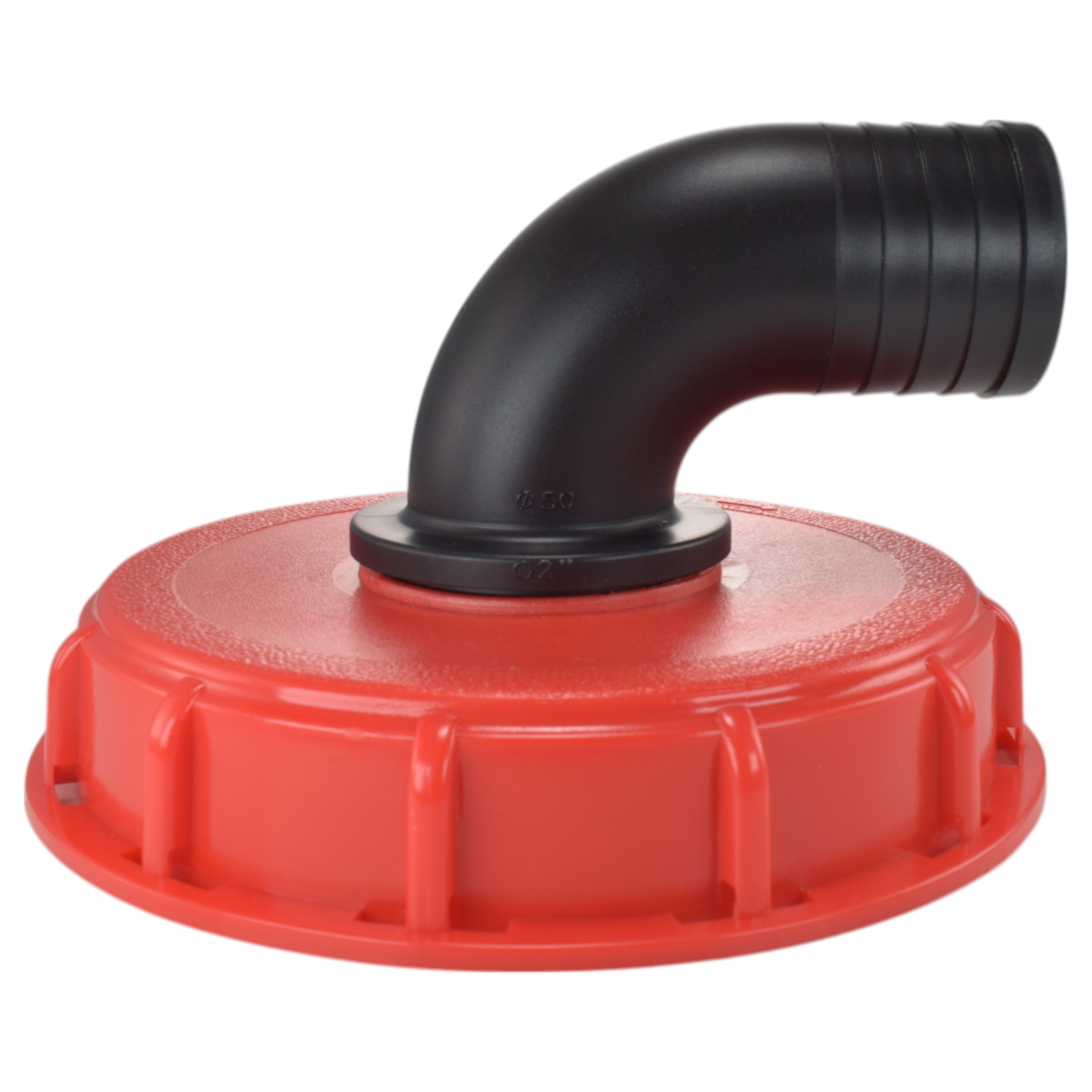IBC 6-inch Cap Kit with 50mm Barbed Elbow Connector