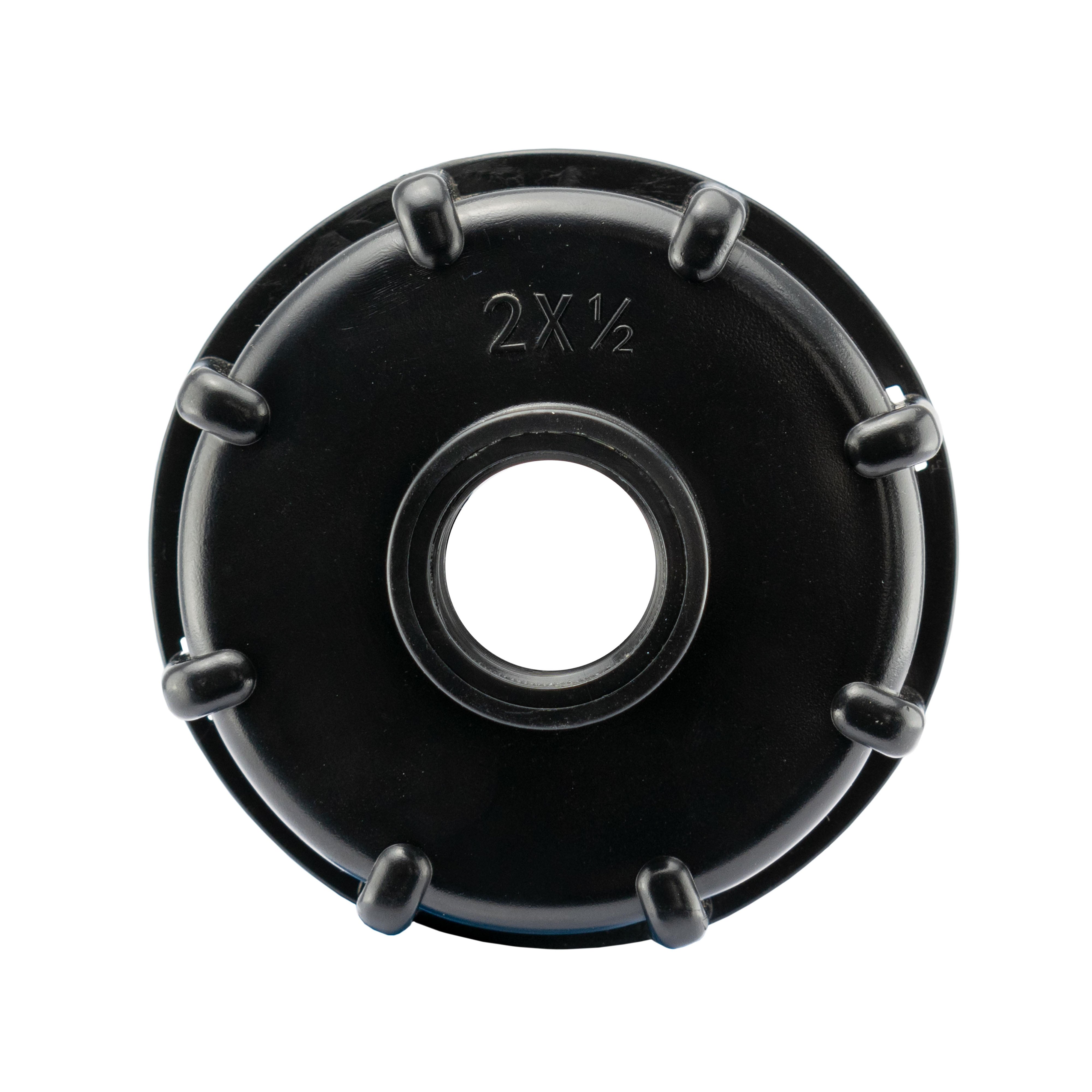 IBC 2” BSPF – S60X6 Cap with S60X6 – ½” BSPF Cap and Brass Bib Quick Connect Tap 1/2” BSP