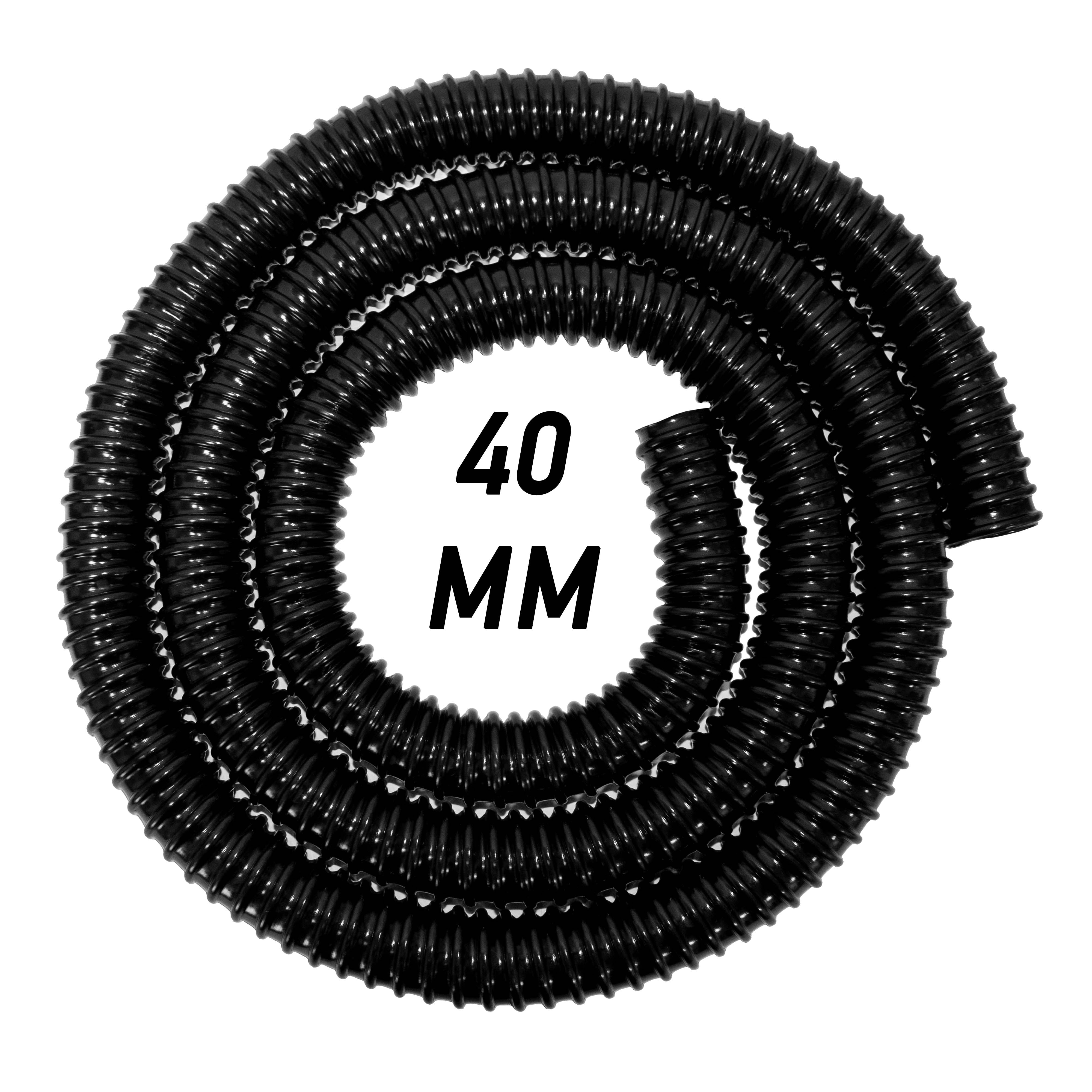 Corrugated Pipe 1.5" (40mm) with 2 x Double Wire Clips Set