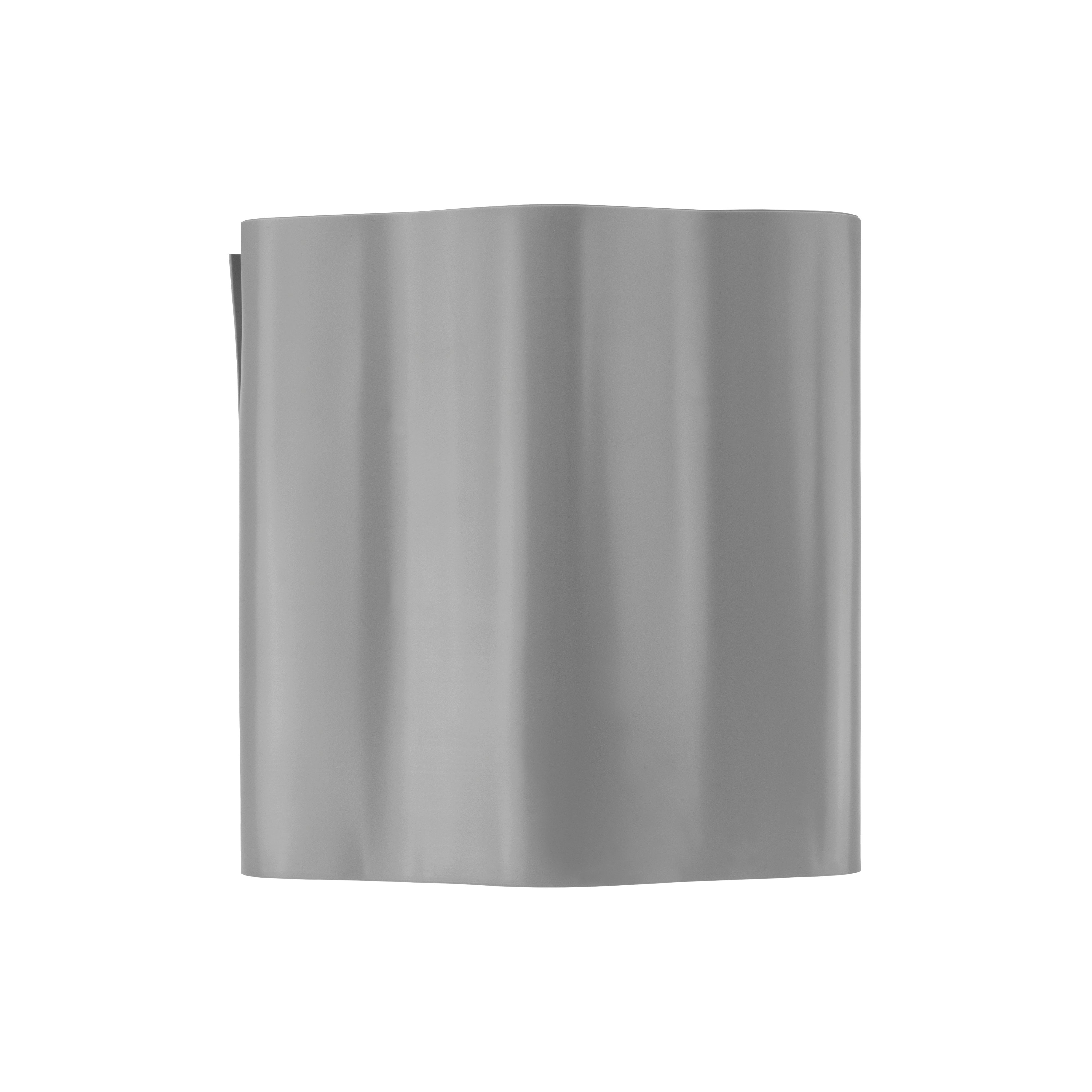 Wavy Plastic Garden Lawn Edging, H=10CM, L=9M, Light Gray