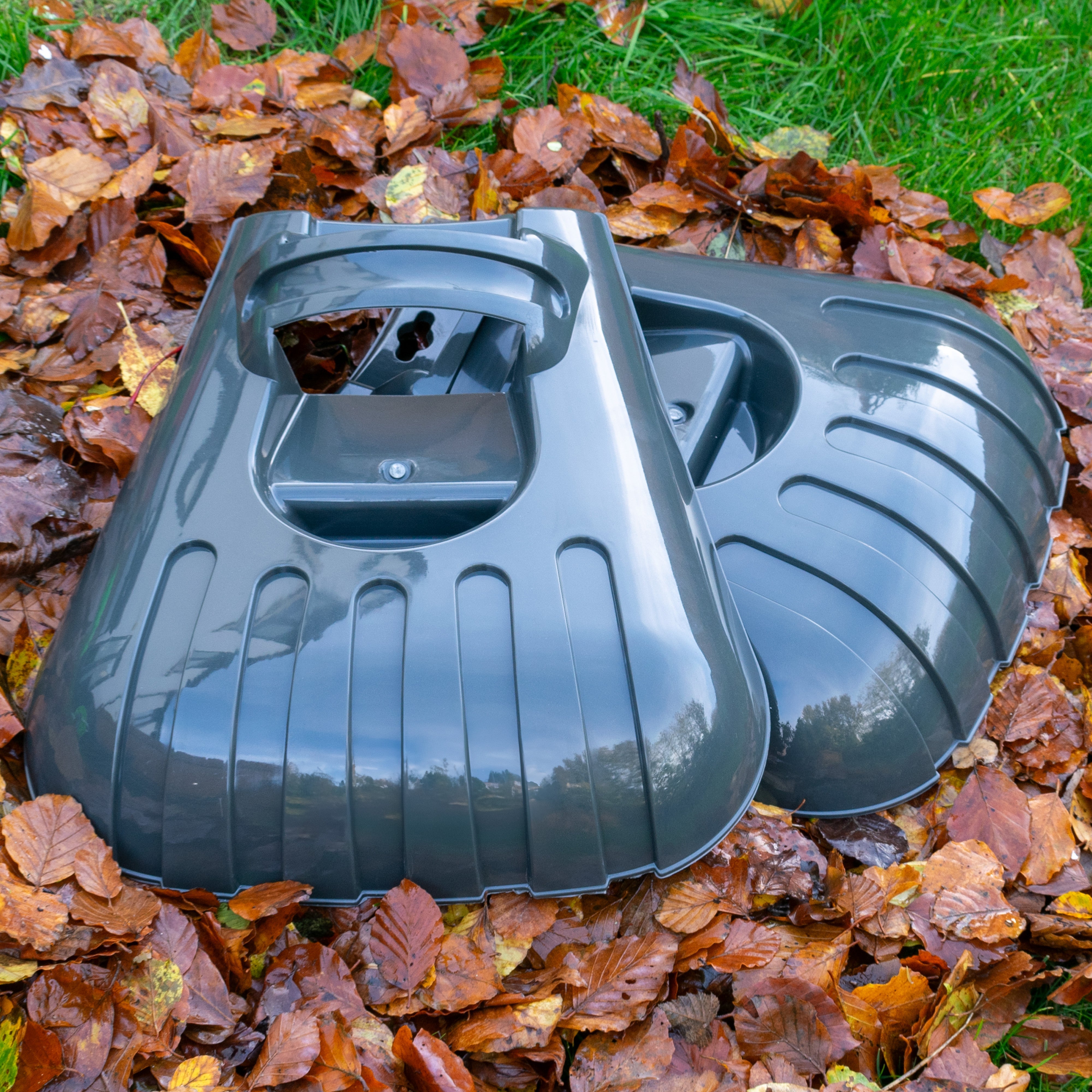 Leaf Grab Large Garden Cleaning Scoops, Dark Gray