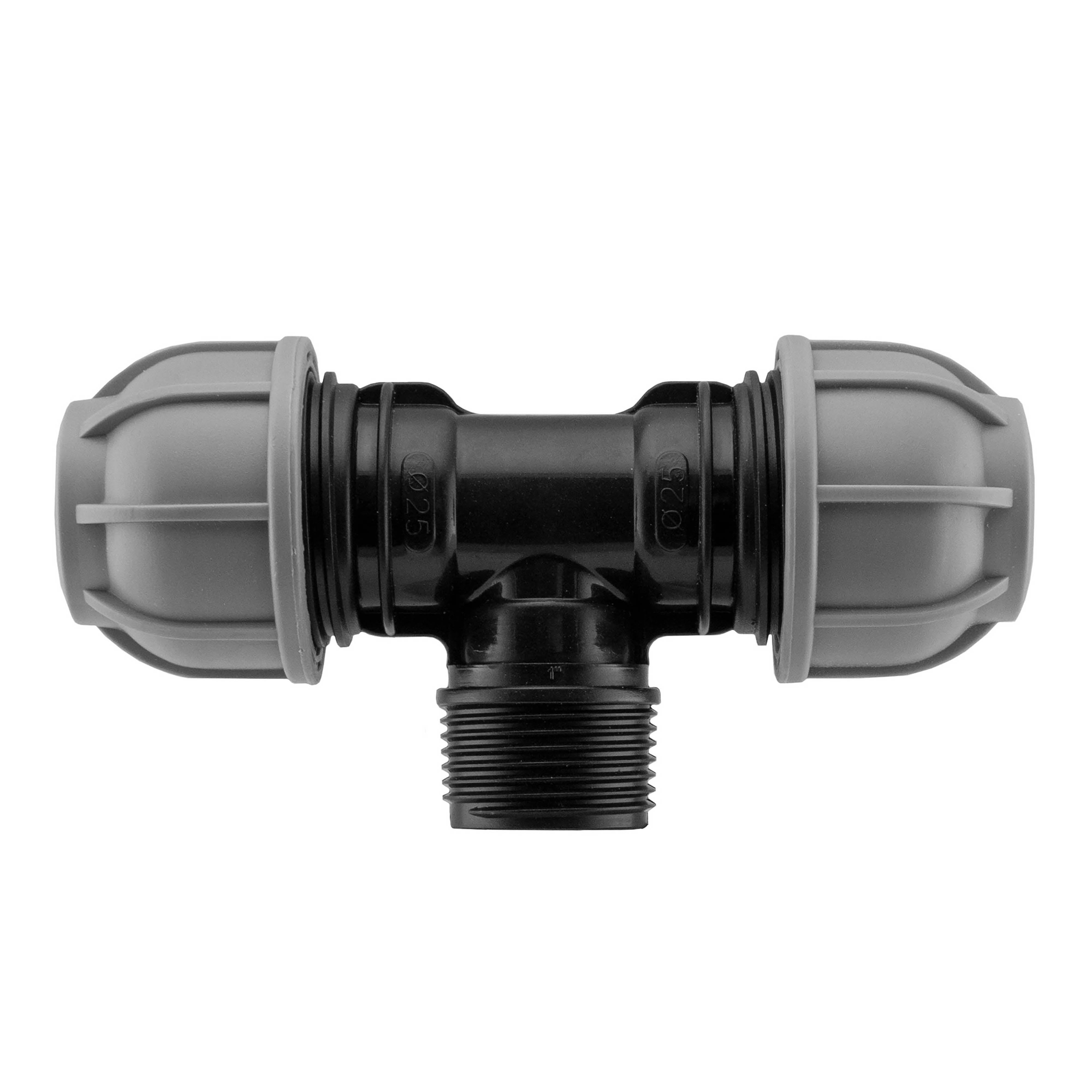 Wall Flange Kit 20mm MDPE - Lever Valve & 20mm MDPE Tee Outlet