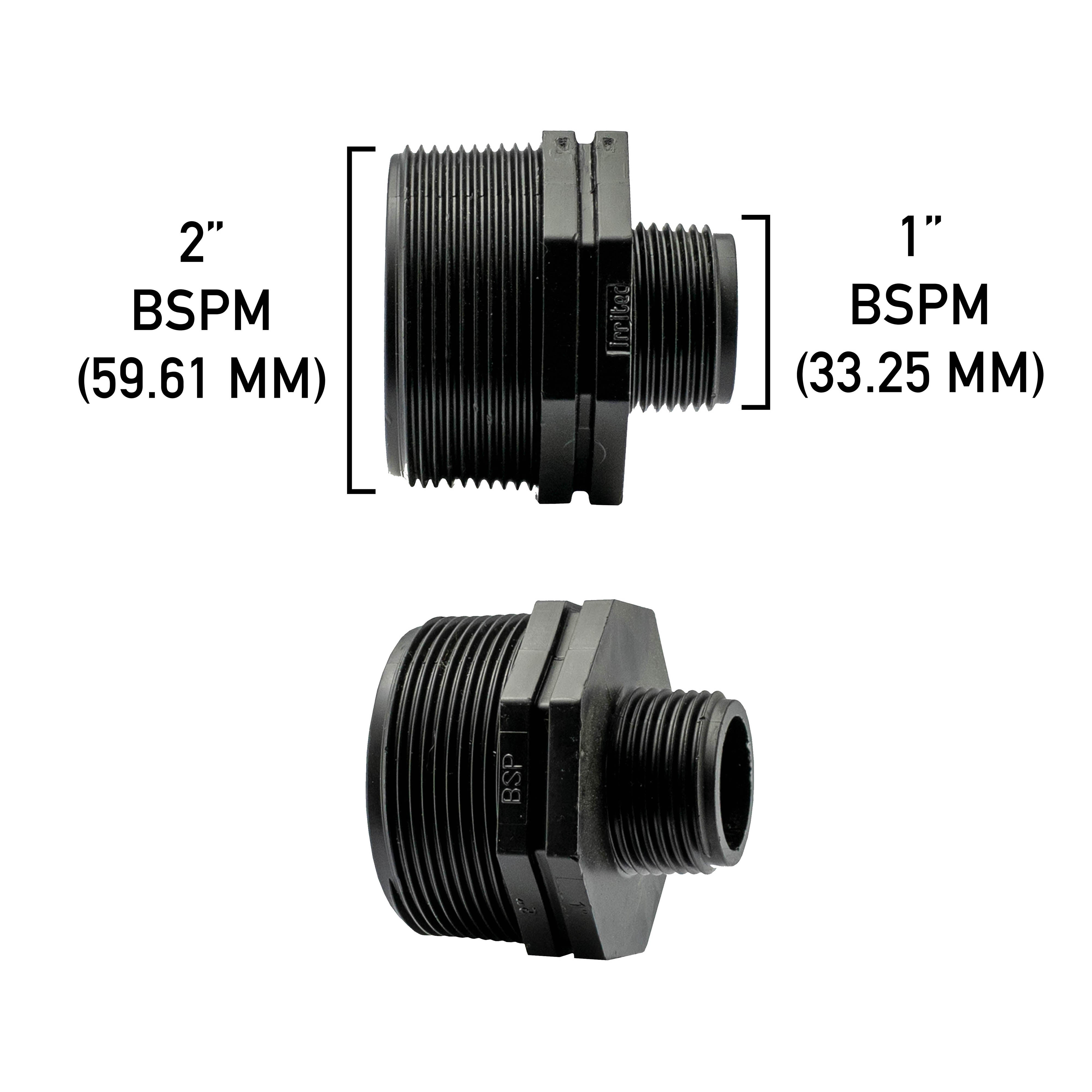 Reducing Nipple 2” BSP – 1” BSP Male