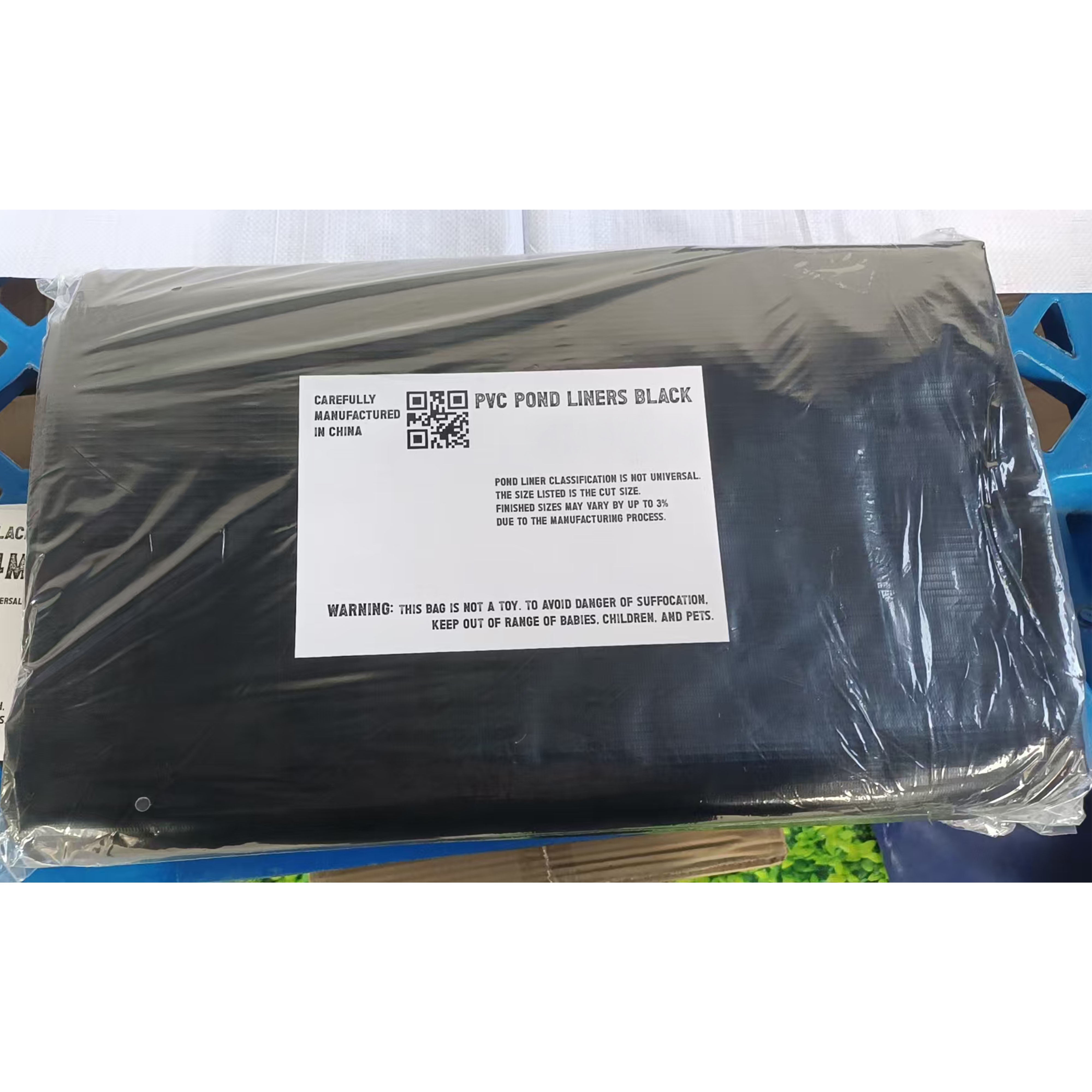 Black PVC 450gsm Pond Liner 8m x 8m