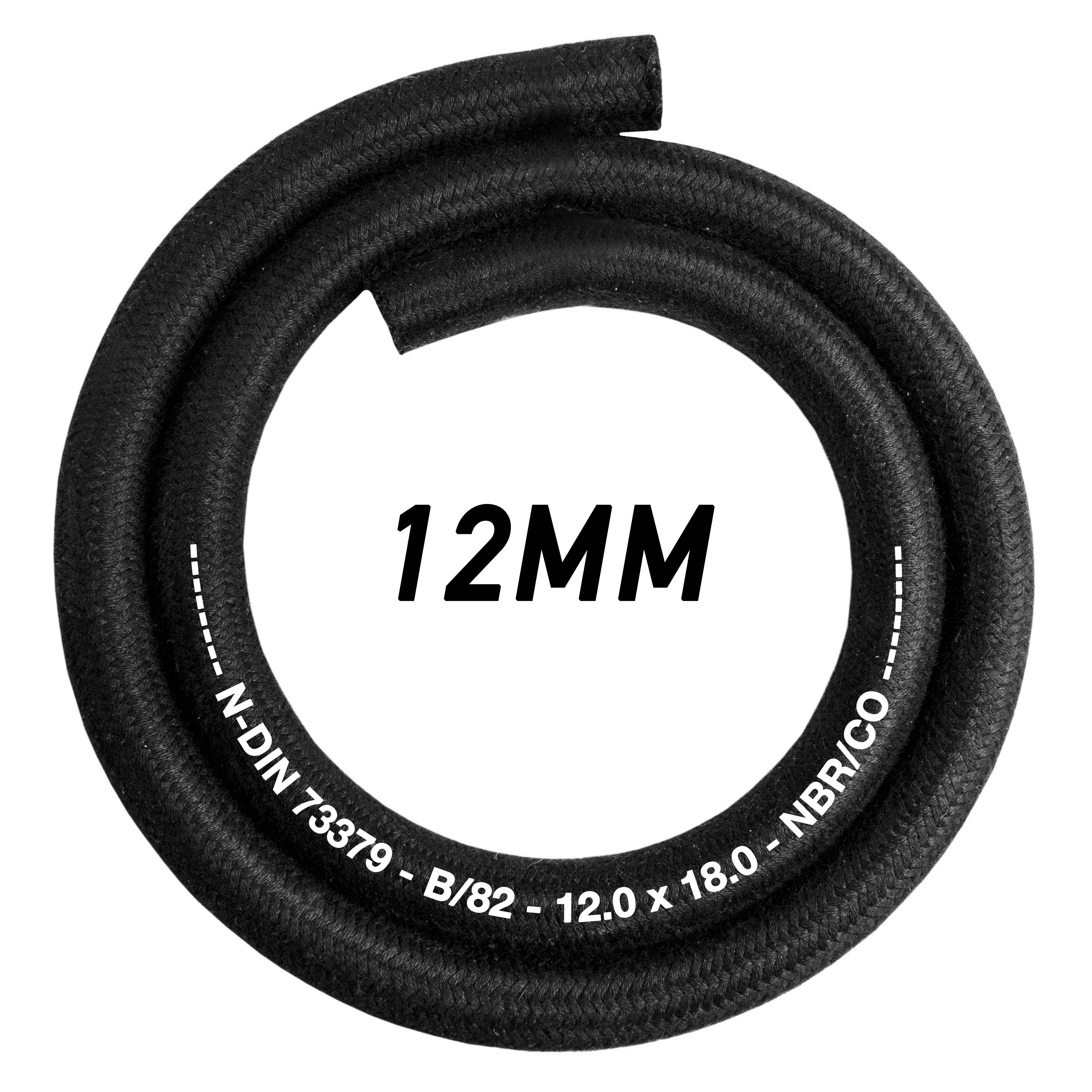 Rubber Reinforced with a Heat Resistant Textile Braid 12mm/18mm
