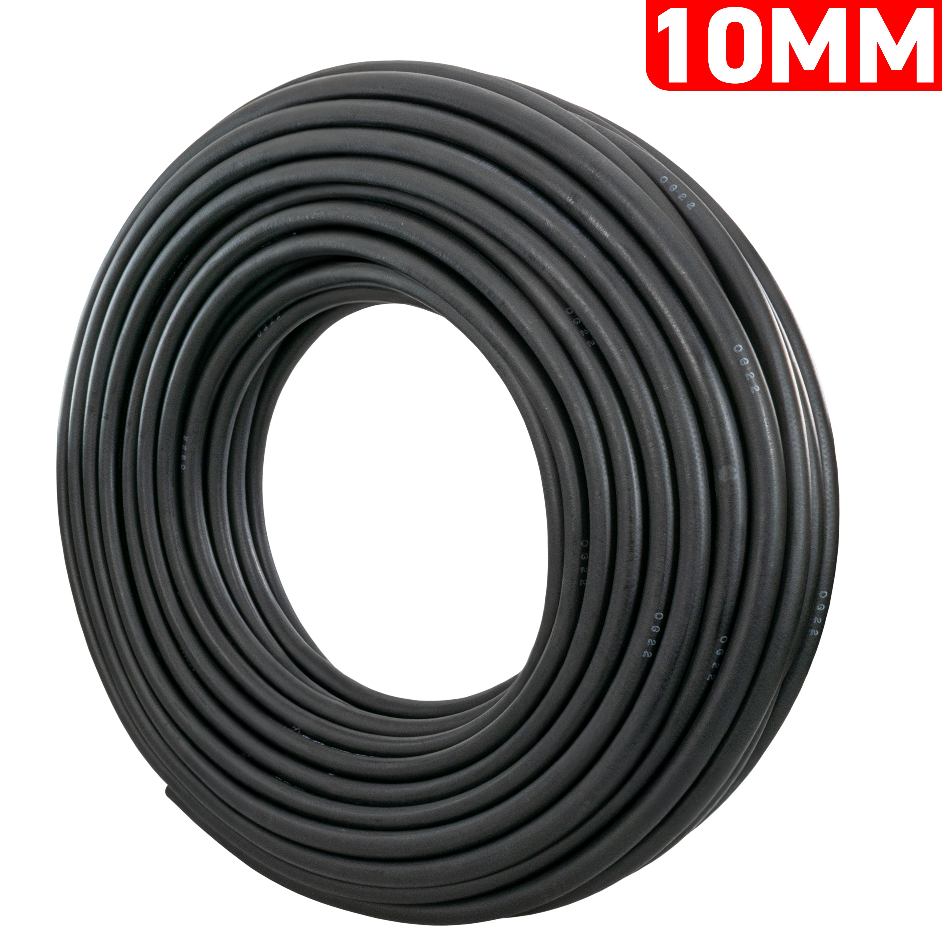 Rubber 10mm Braided Fuel, Oil Hose SAE J30 R6