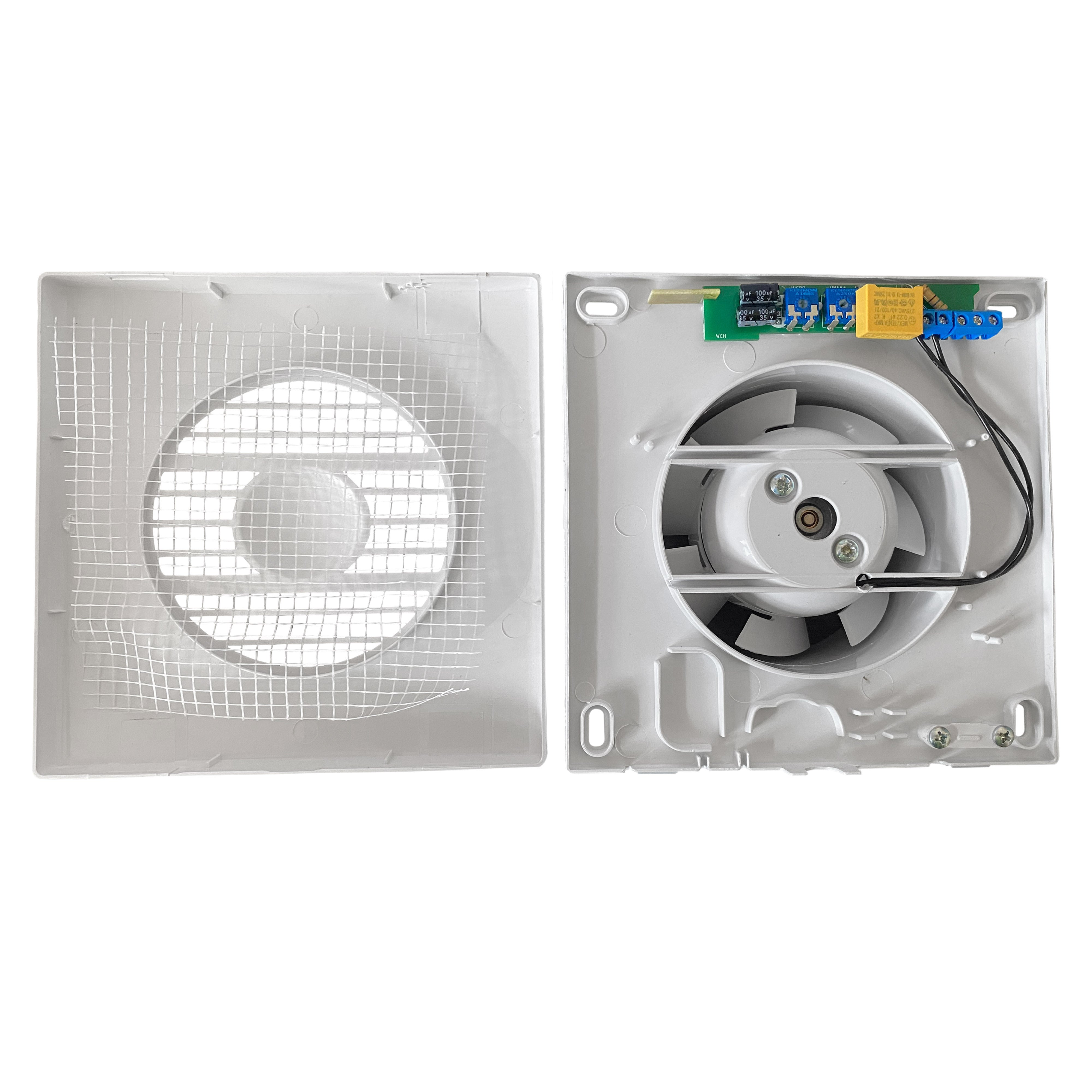 Through Wall Ventilation Kit RICO Timer Switch Fan with Brown External Vent