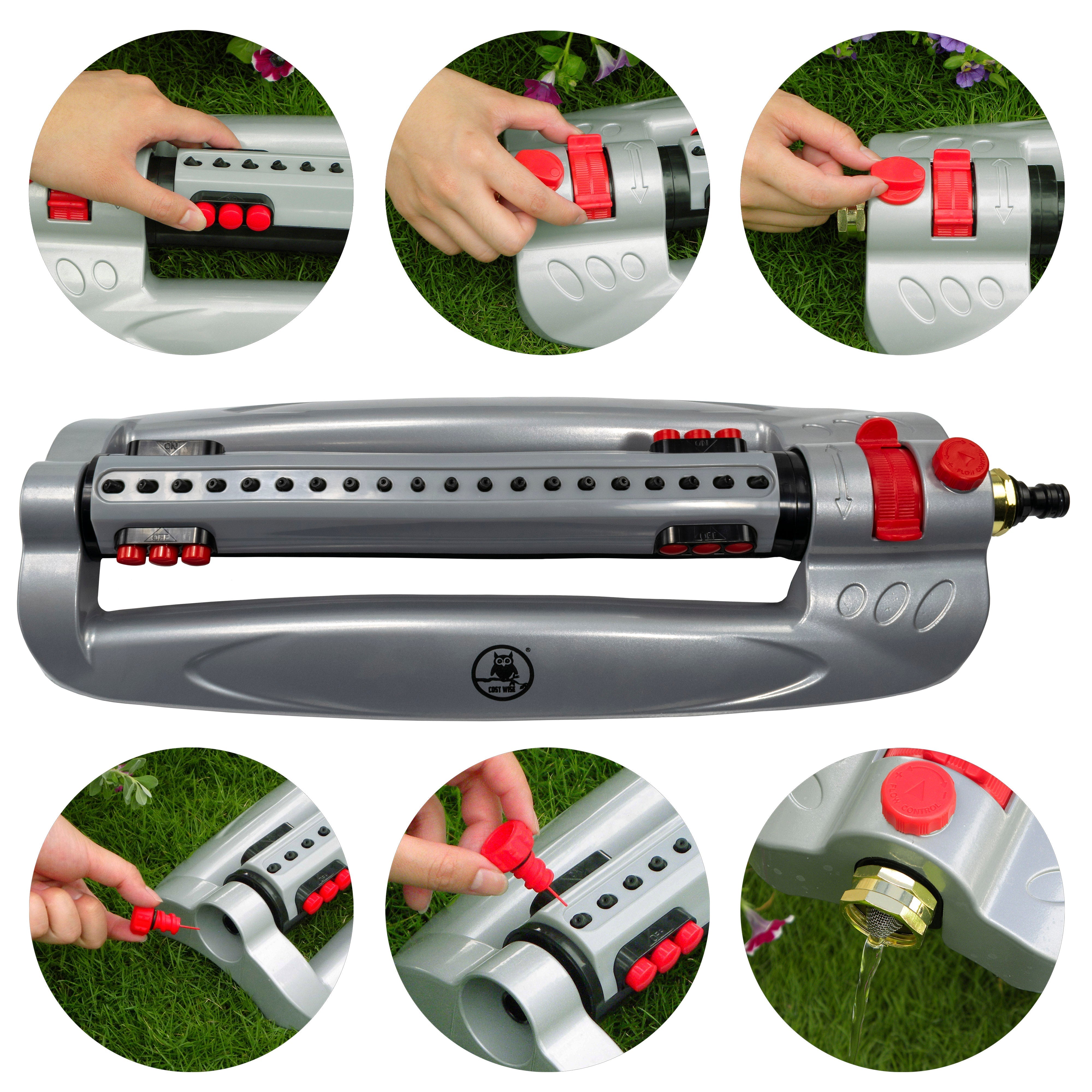 Bar Metal Turbo Oscillating Sprinkler